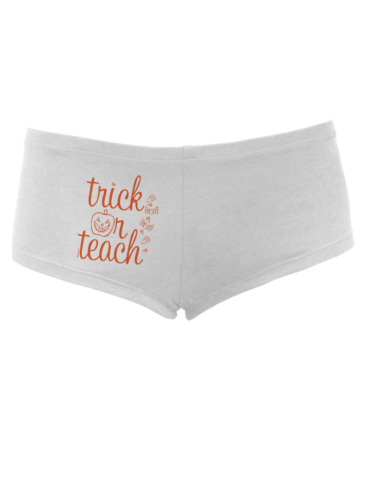 TooLoud Trick or Teach Womens Boyshorts-Boyshorts-TooLoud-White-Small-Davson Sales