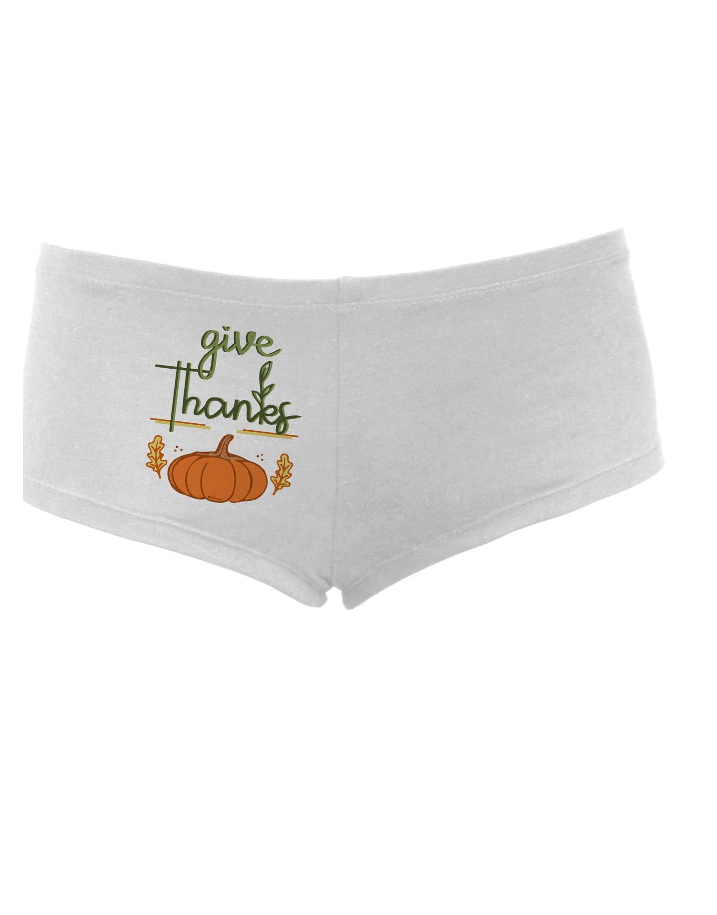 TooLoud Give Thanks Womens Boyshorts-Boyshorts-TooLoud-White-Small-Davson Sales