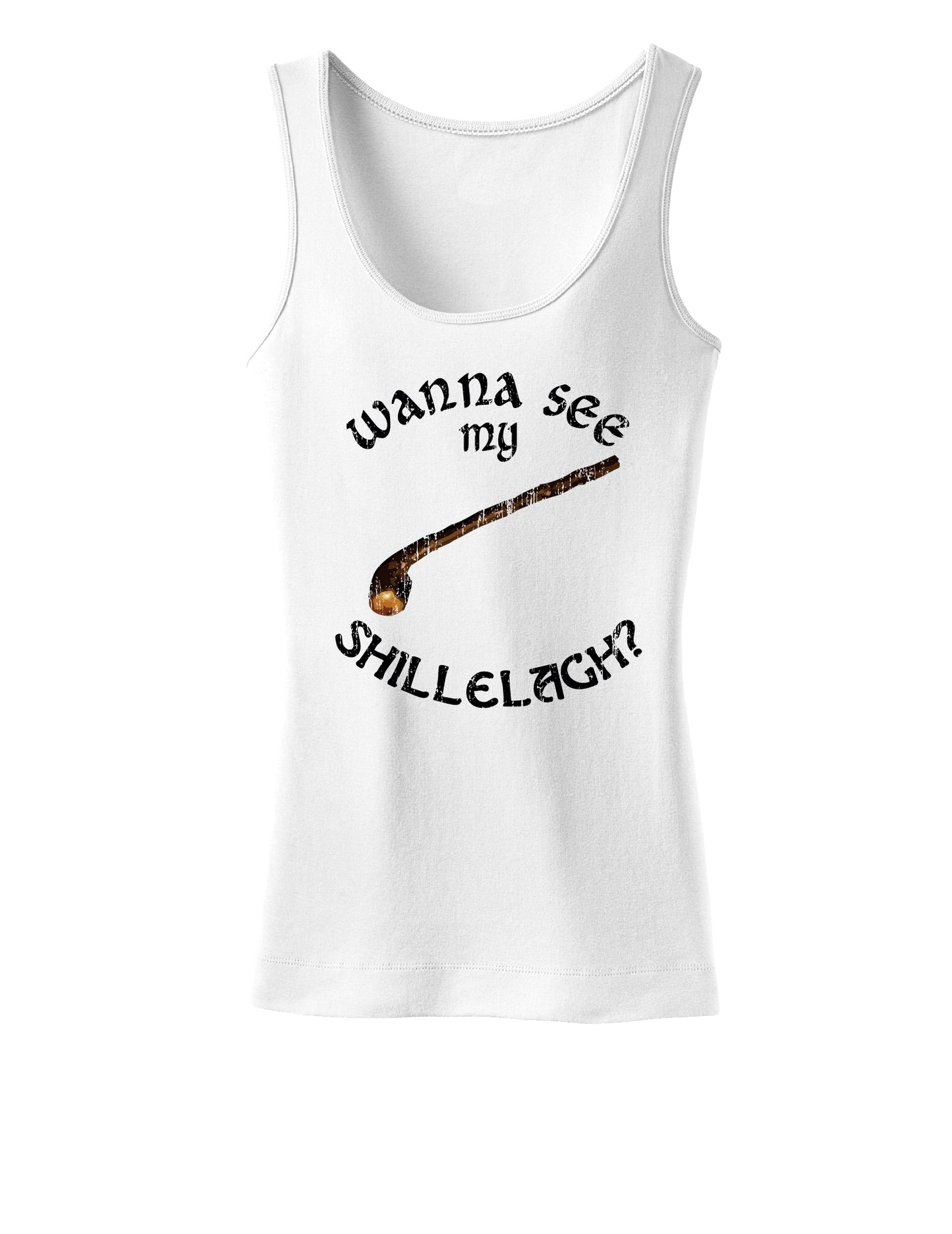 Wanna See My Shillelagh Womens Tank Top-Womens Tank Tops-TooLoud-White-X-Small-Davson Sales