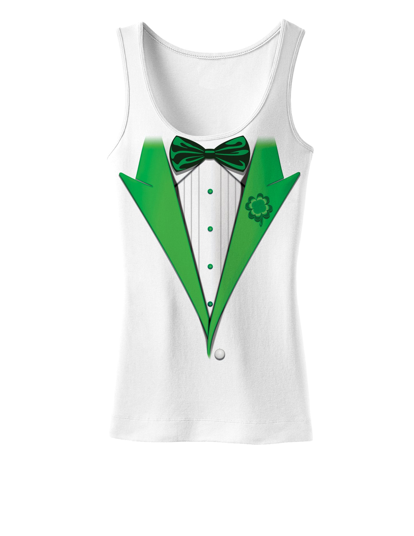 Leprechaun Tuxedo Womens Tank Top-Womens Tank Tops-TooLoud-White-X-Small-Davson Sales