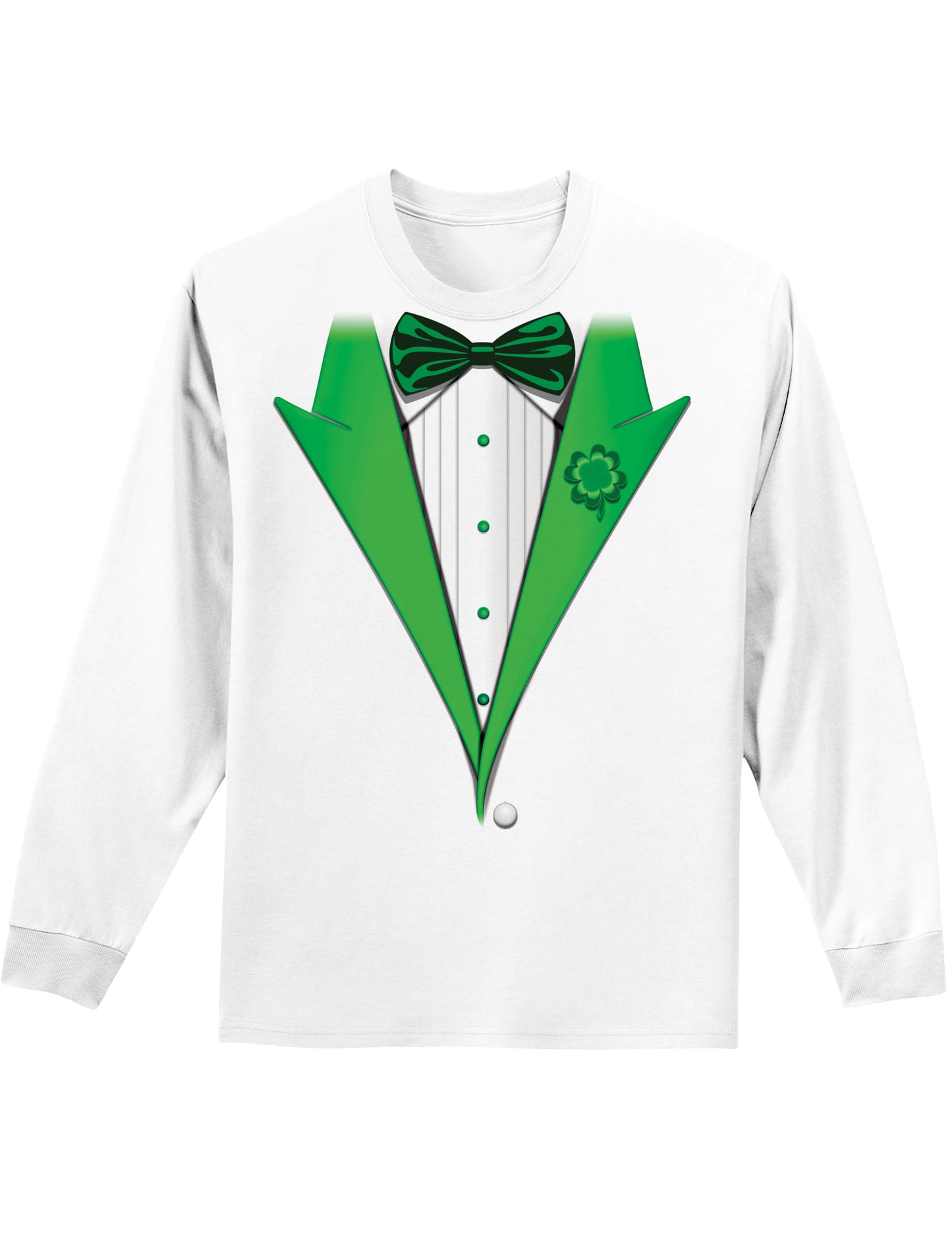 Leprechaun Tuxedo Unisex Long Sleeve Shirt-Long Sleeve Shirt-TooLoud-White-Small-Davson Sales