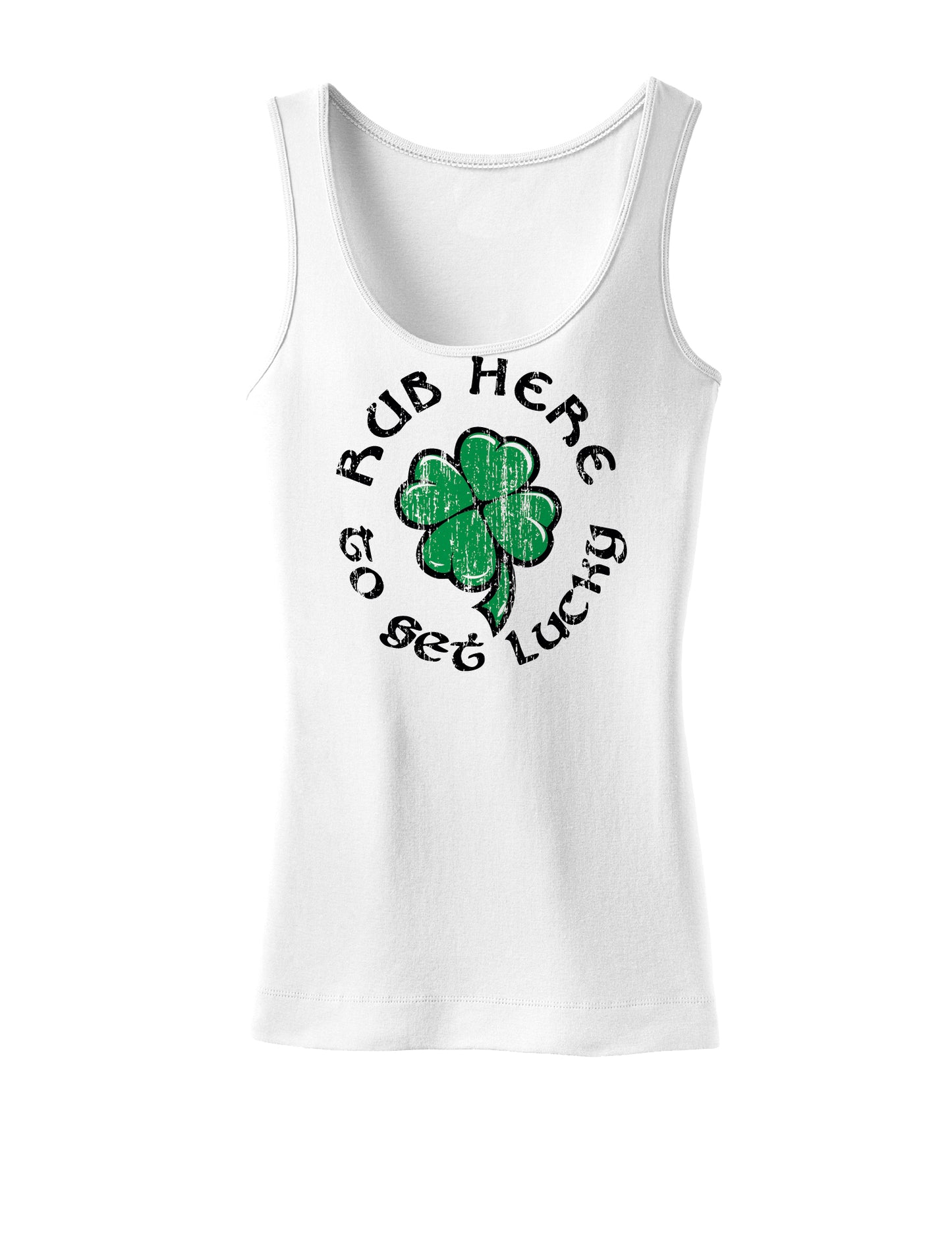 Rub Here to Get Lucky Womens Tank Top-Womens Tank Tops-TooLoud-White-X-Small-Davson Sales