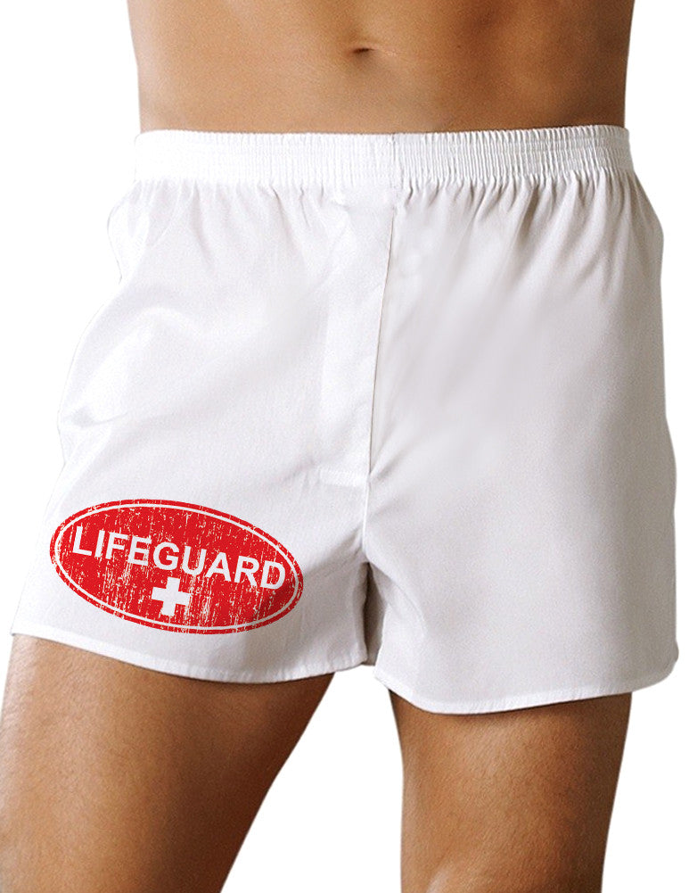 Lifeguard Boxer Shorts-Boxer Shorts-TooLoud-Lifeguard White-Small-Davson Sales