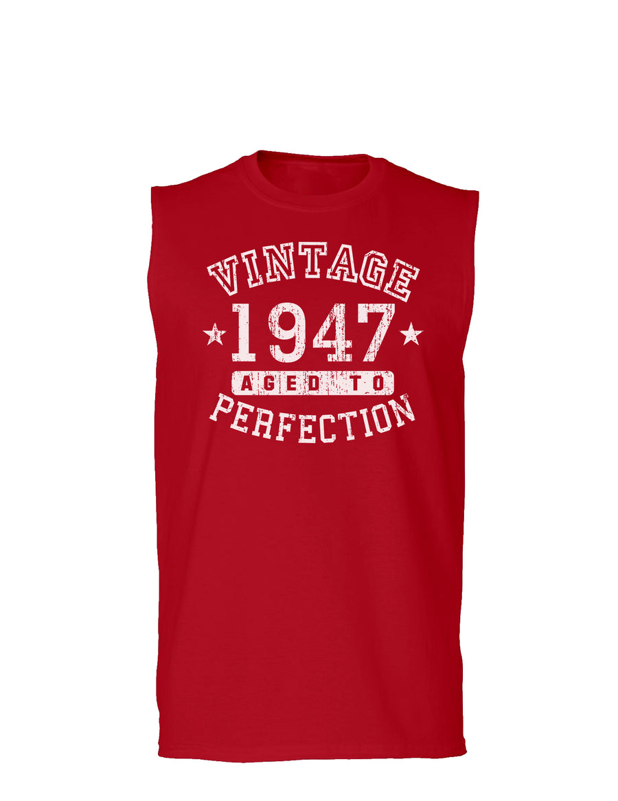 1947 - Vintage Birth Year Muscle Shirt Brand-TooLoud-Black-Small-Davson Sales
