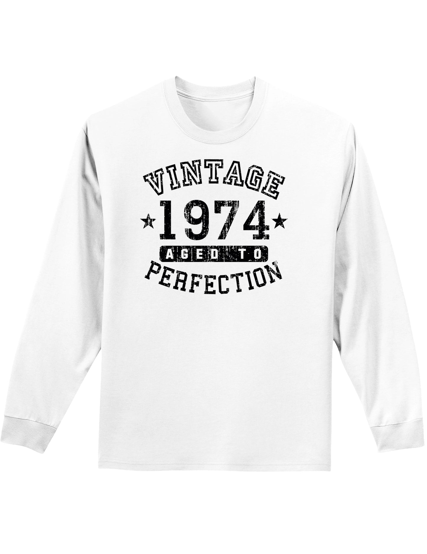 1974 - Vintage Birth Year Adult Long Sleeve Shirt Brand-Long Sleeve Shirt-TooLoud-White-Small-Davson Sales