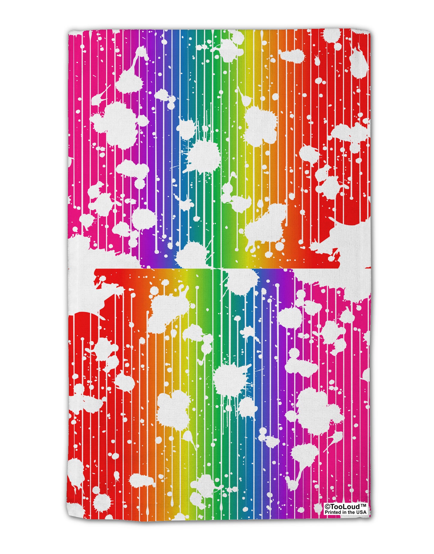 Splatter AOP - Rainbow 11"x18" Dish Fingertip Towel All Over Print-Fingertip Towel-TooLoud-White-Davson Sales