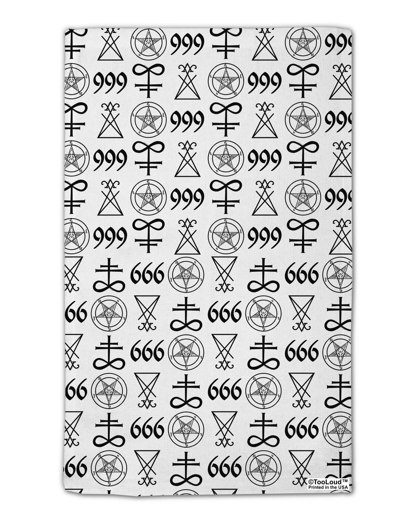 Satanic Symbols 11"x18" Dish Fingertip Towel All Over Print-Fingertip Towel-TooLoud-White-Davson Sales