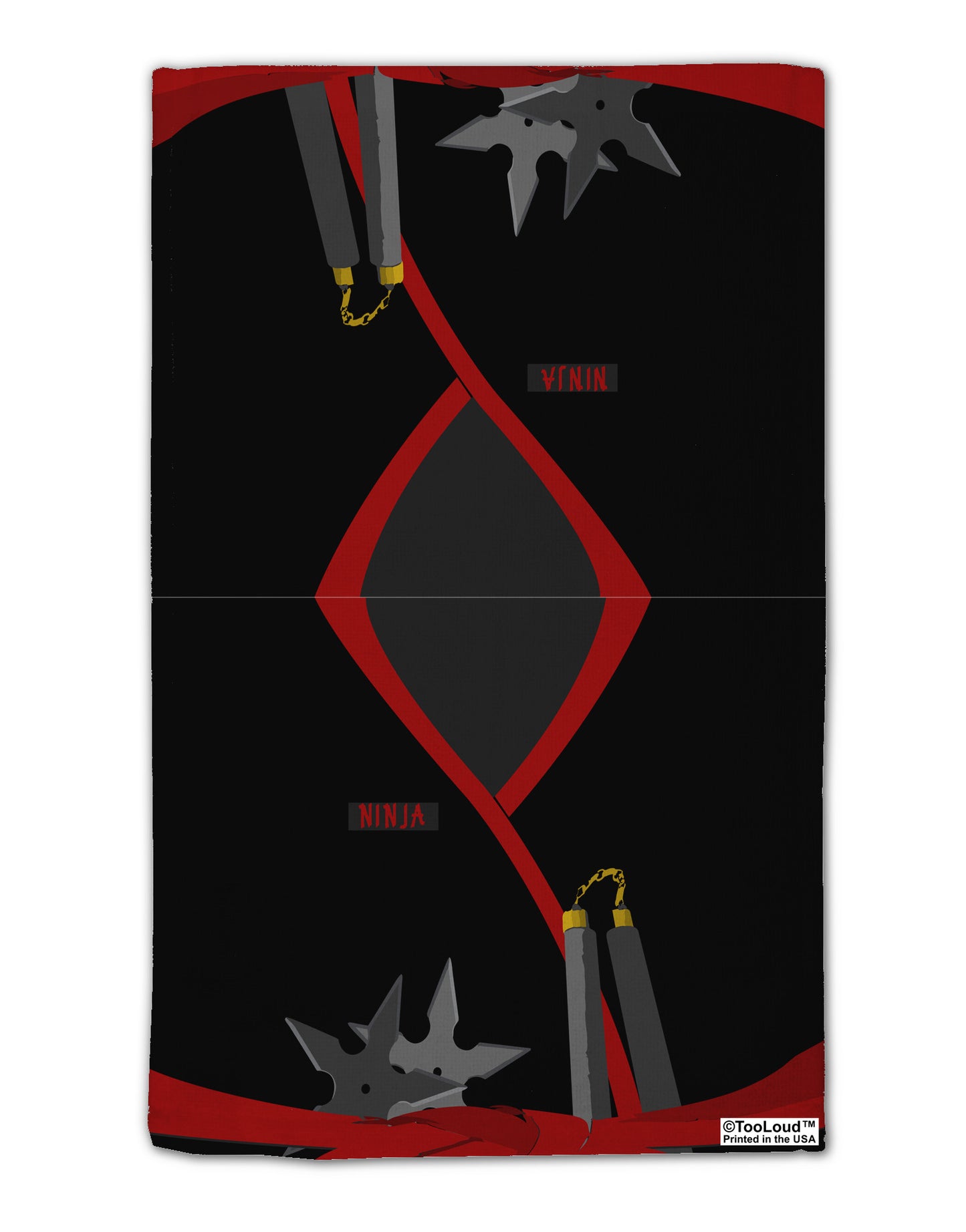 Ninja Red AOP 11"x18" Dish Fingertip Towel All Over Print-Fingertip Towel-TooLoud-White-Davson Sales