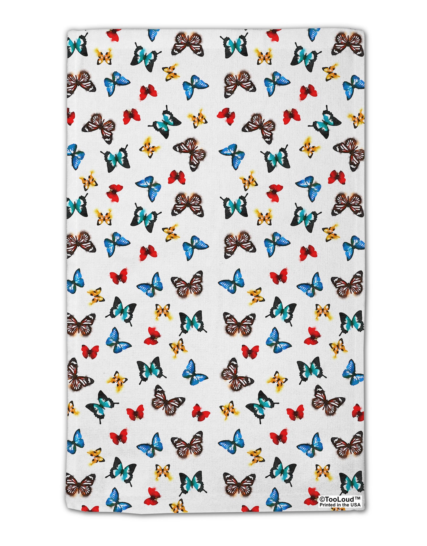 Watercolor Butterflies AOP 11"x18" Dish Fingertip Towel All Over Print-Fingertip Towel-TooLoud-White-Davson Sales