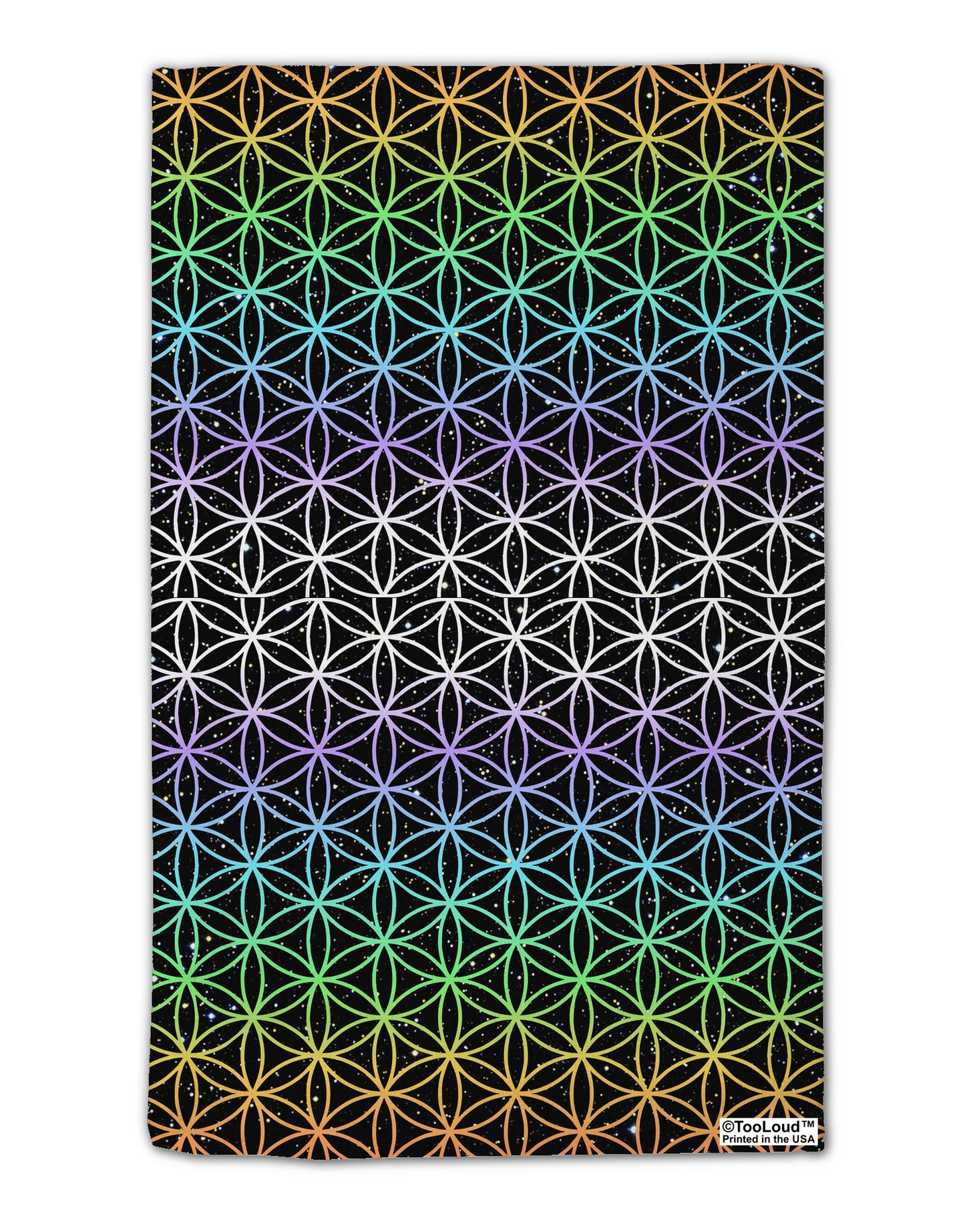 Chakra Colors Flower of Life 11"x18" Dish Fingertip Towel All Over Print-Fingertip Towel-TooLoud-White-Davson Sales