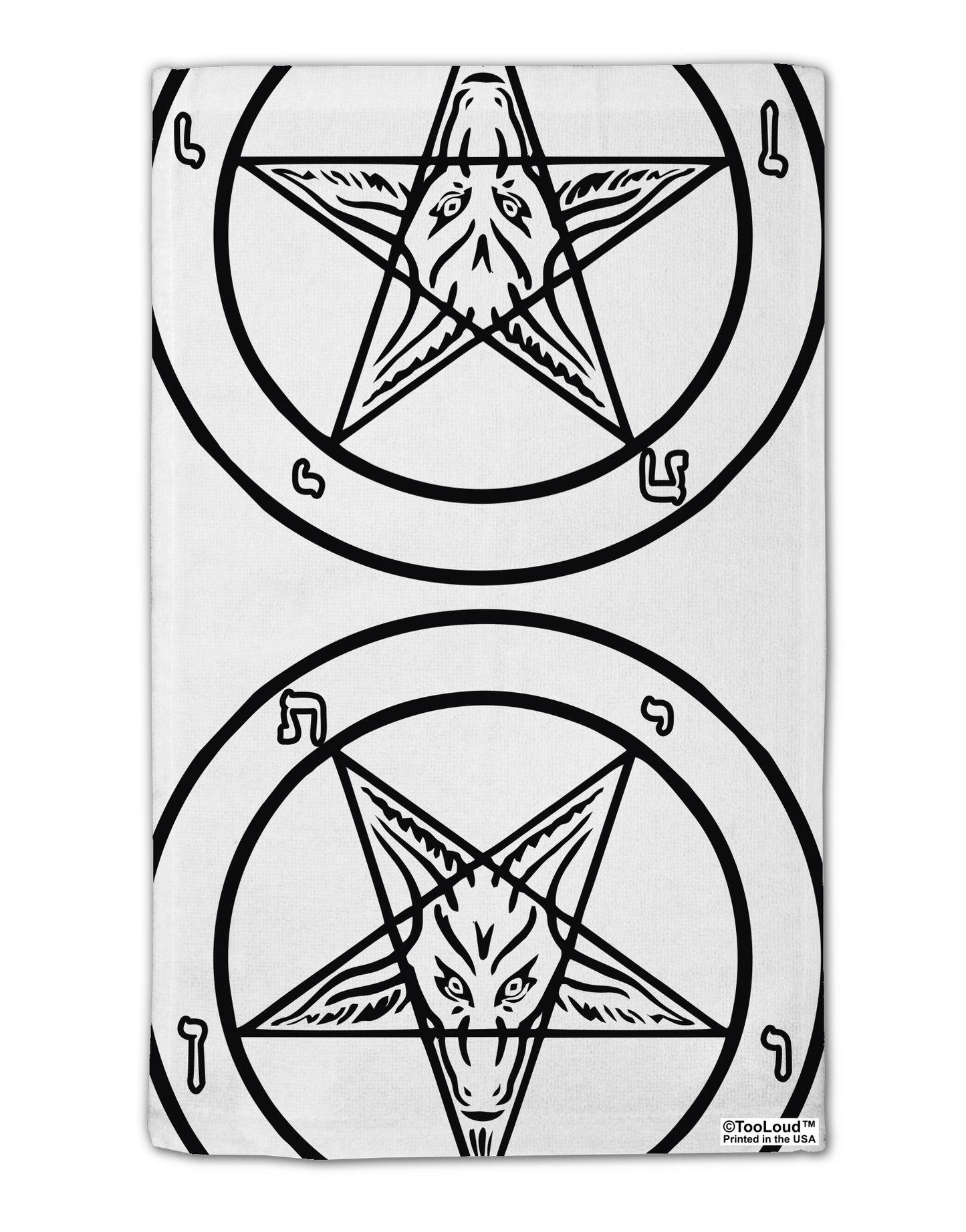 Official Sigil of Baphomet 11"x18" Dish Fingertip Towel All Over Print-Fingertip Towel-TooLoud-White-Davson Sales