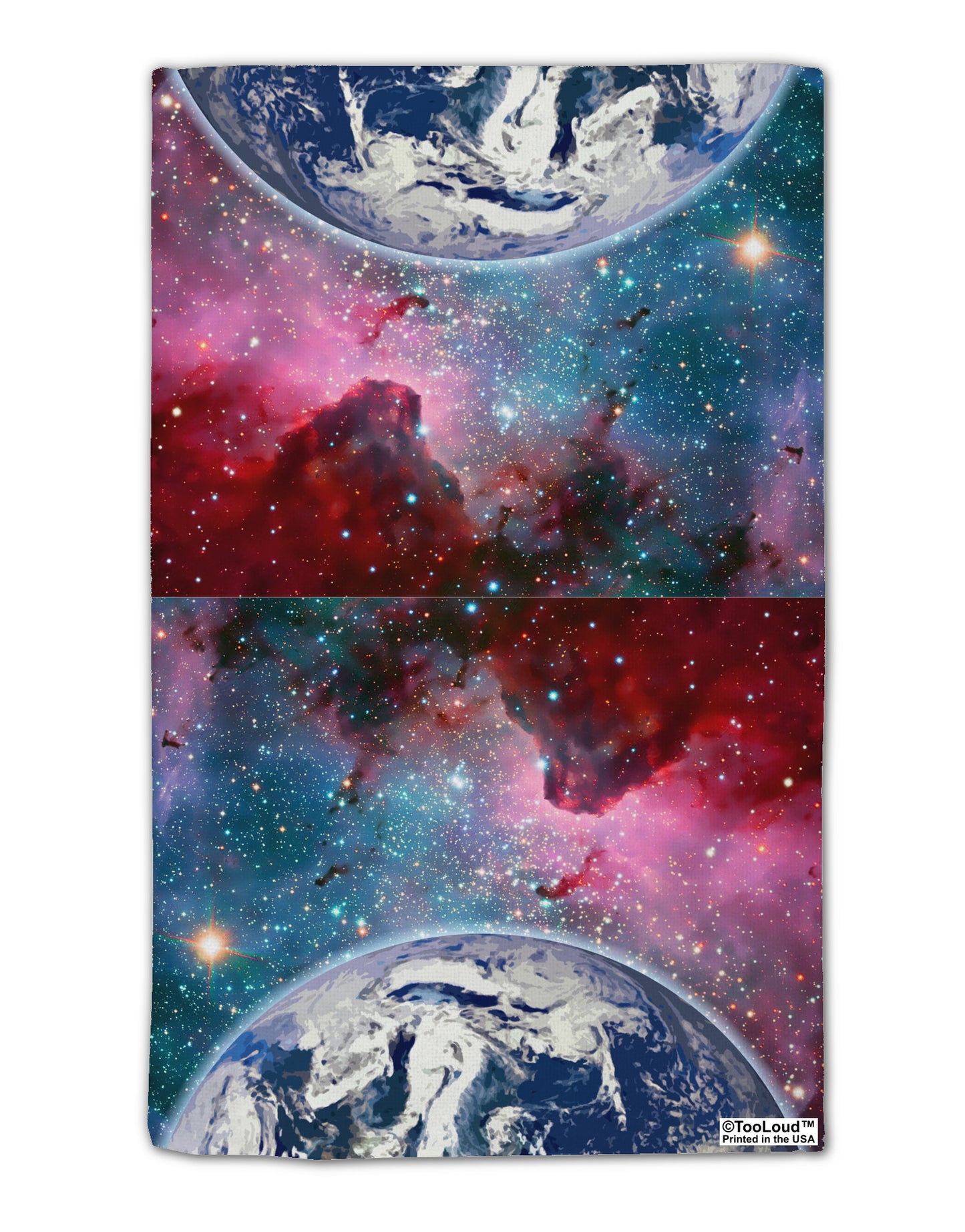 Fantasy Galactic Earth All Over 11"x18" Dish Fingertip Towel All Over Print by TooLoud-Fingertip Towel-TooLoud-White-Davson Sales