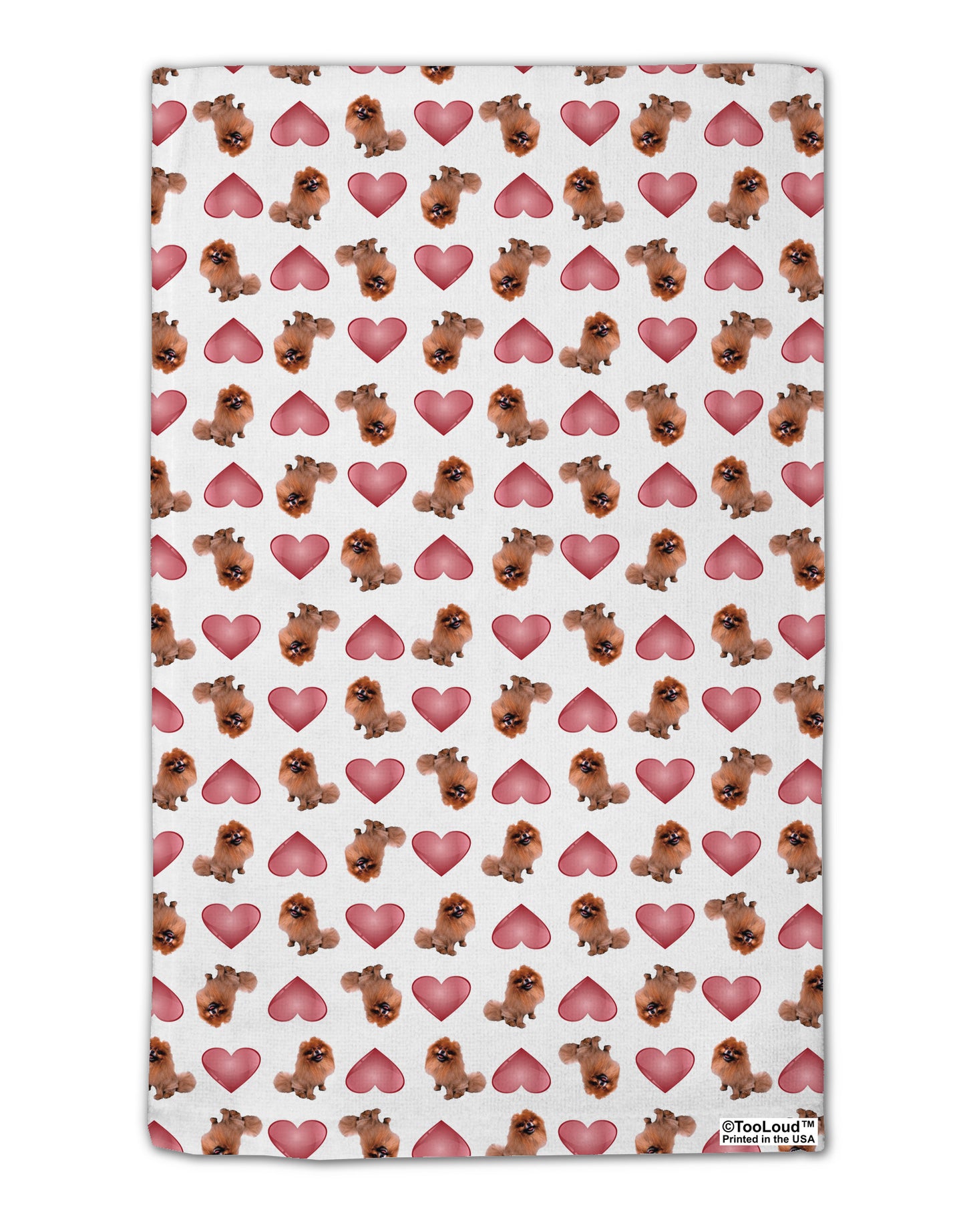 Pomeranian Hearts AOP 11"x18" Dish Fingertip Towel All Over Print-Fingertip Towel-TooLoud-White-Davson Sales