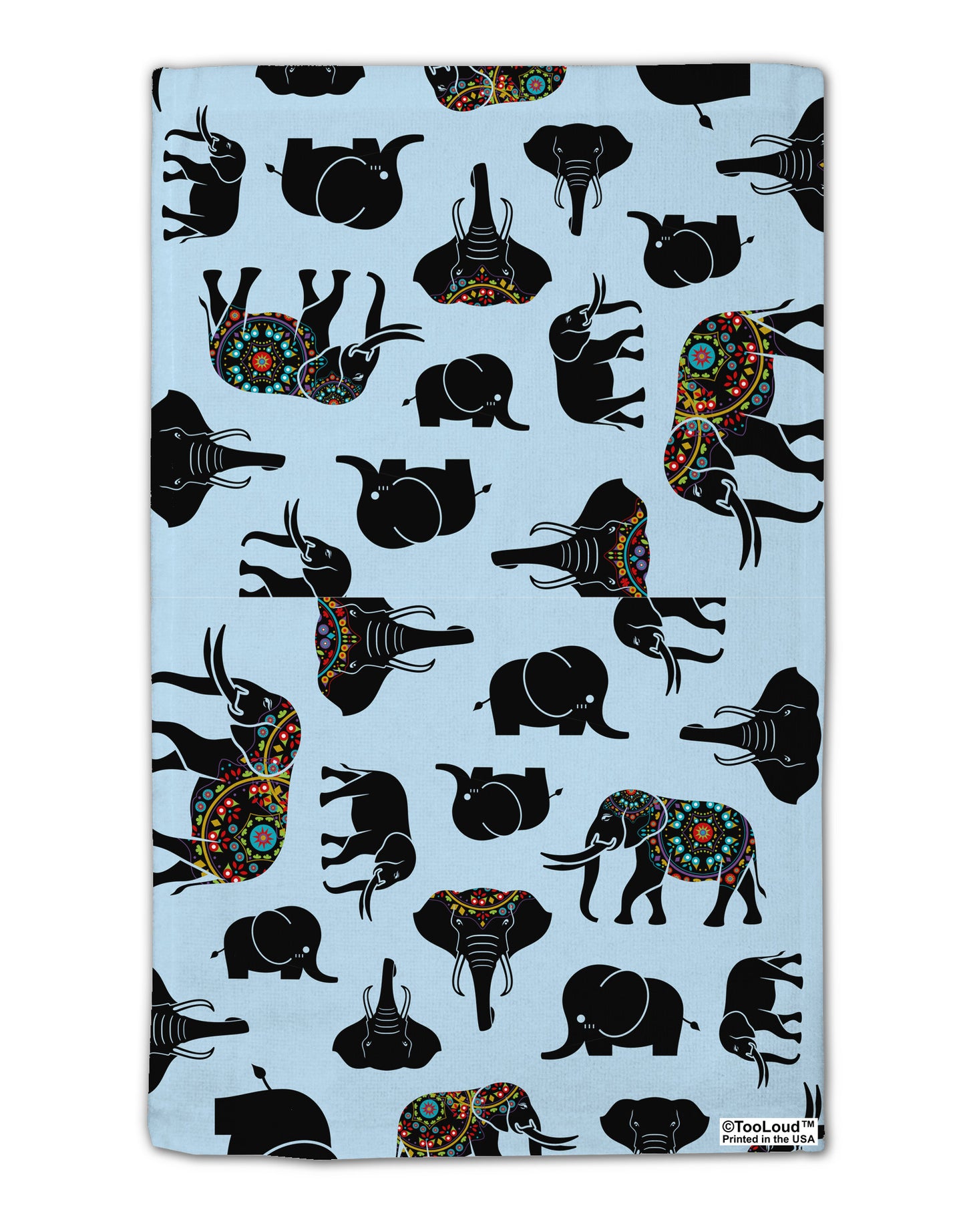 Mixed Elephants AOP 11"x18" Dish Fingertip Towel All Over Print-Fingertip Towel-TooLoud-White-Davson Sales