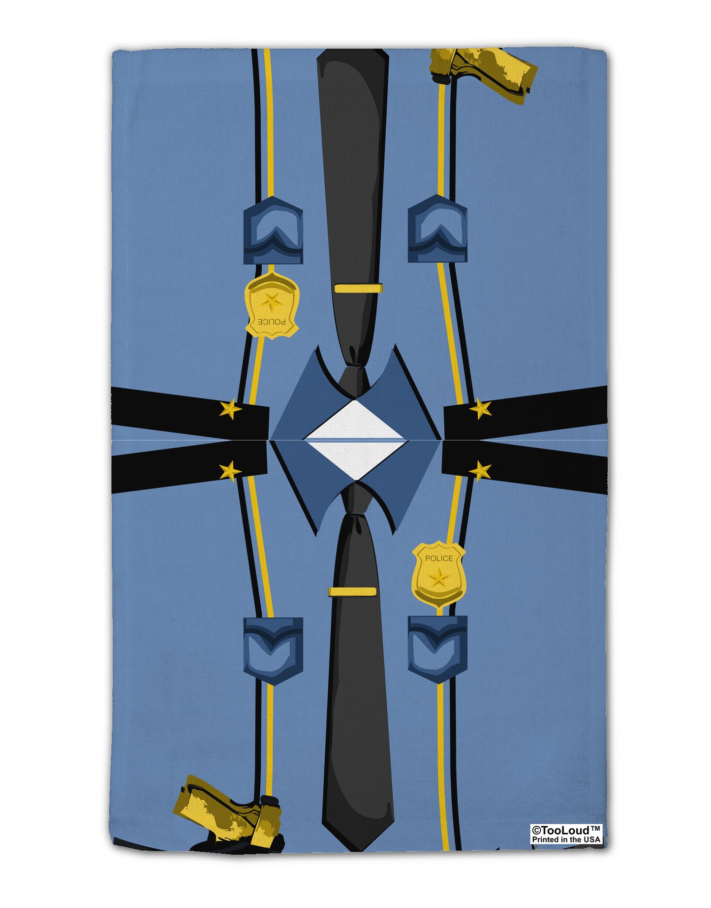 Police Blue-Gold AOP 11"x18" Dish Fingertip Towel All Over Print-Fingertip Towel-TooLoud-White-Davson Sales