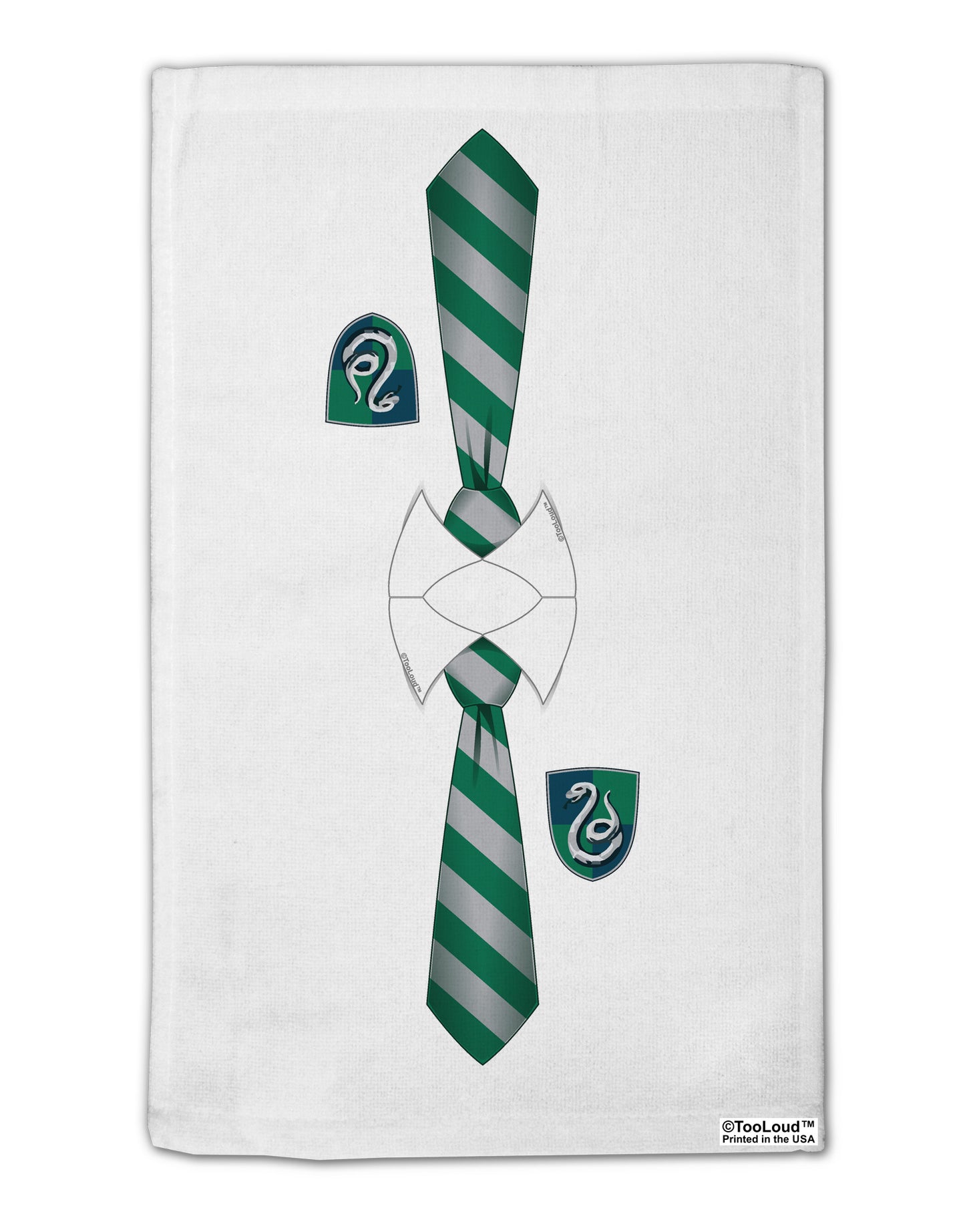 Wizard Uniform Green and Silver 11"x18" Dish Fingertip Towel All Over Print-Fingertip Towel-TooLoud-White-Davson Sales