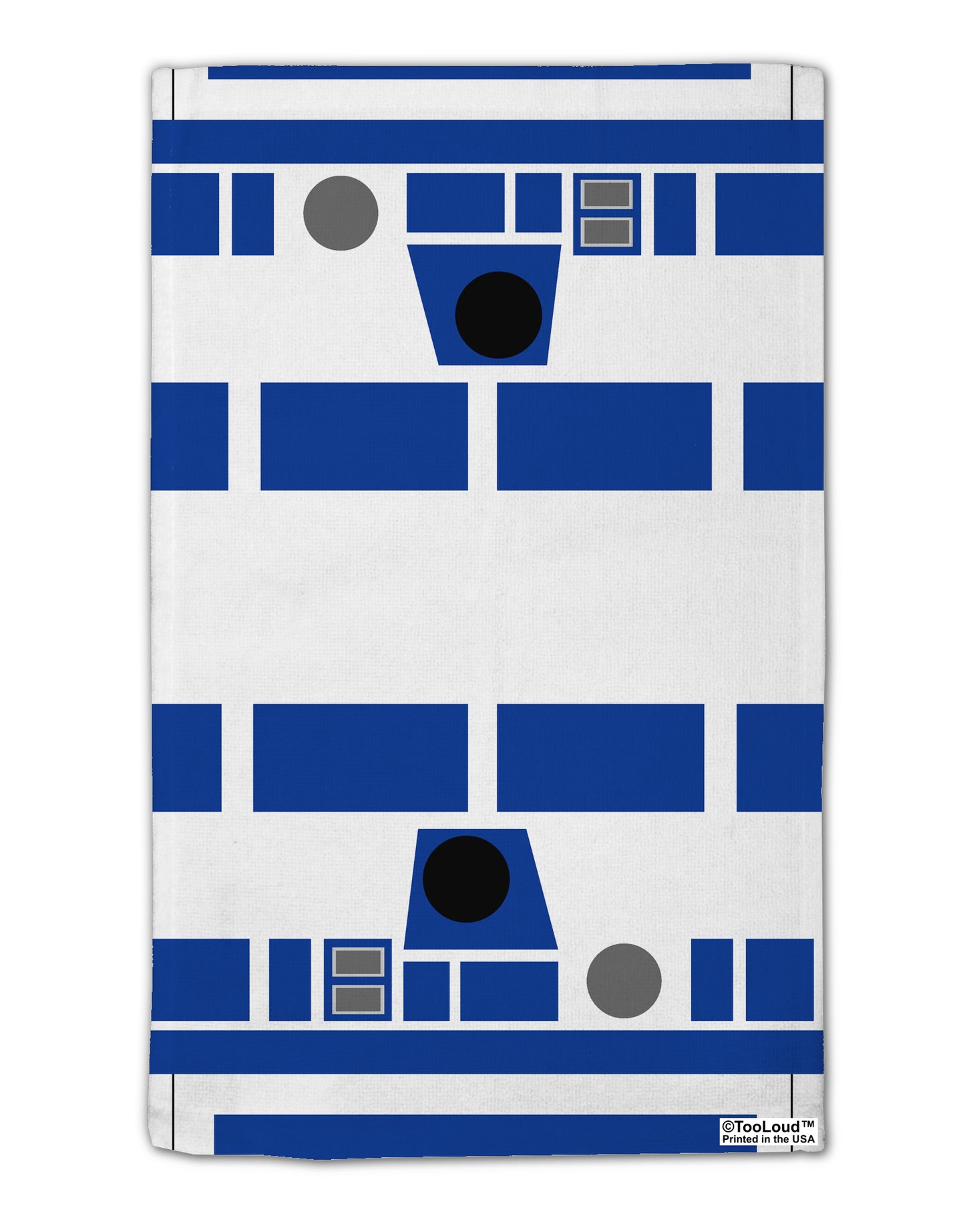 Blue and White Robot AOP 11"x18" Dish Fingertip Towel All Over Print by TooLoud-Fingertip Towel-TooLoud-White-Davson Sales
