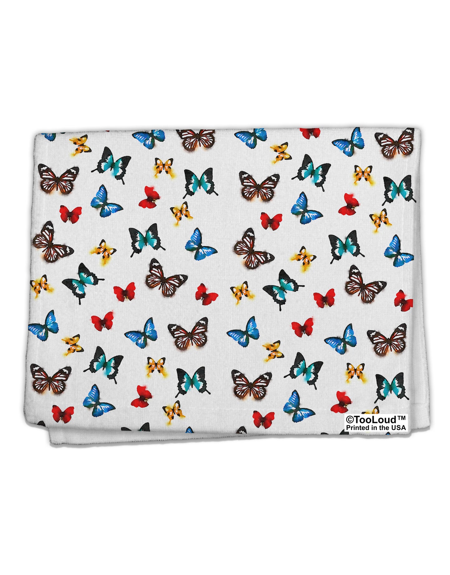 Watercolor Butterflies AOP 11"x18" Dish Fingertip Towel All Over Print-Fingertip Towel-TooLoud-White-Davson Sales
