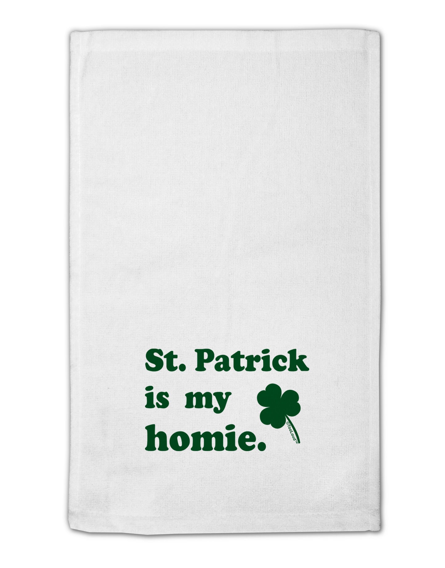 St Patrick is my Homie 11"x18" Dish Fingertip Towel-Fingertip Towel-TooLoud-White-Davson Sales