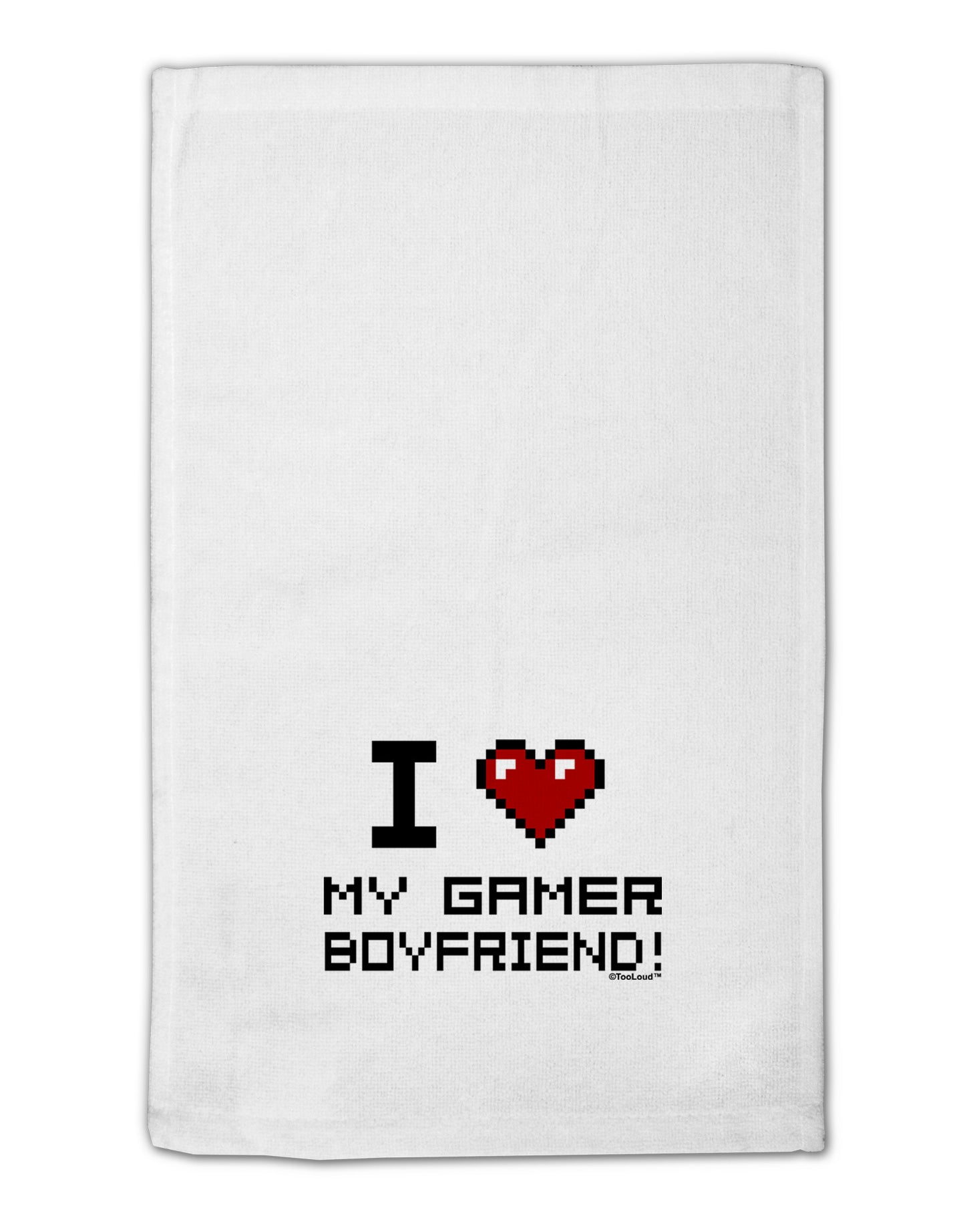 I Heart My Gamer Boyfriend 11"x18" Dish Fingertip Towel-Fingertip Towel-TooLoud-White-Davson Sales