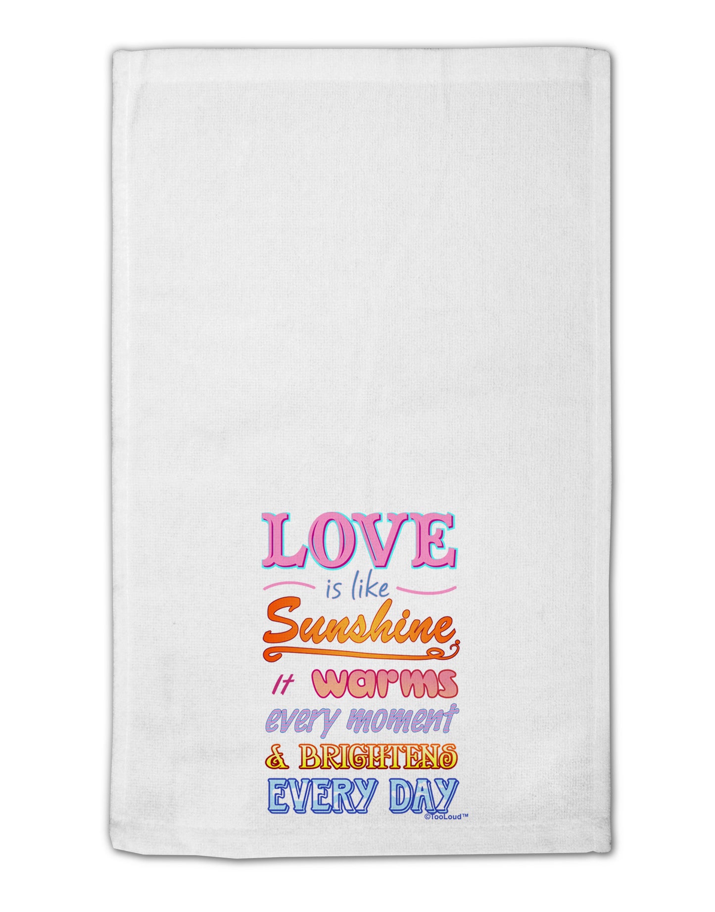 Love is like Sunshine - Quote 11"x18" Dish Fingertip Towel-Fingertip Towel-TooLoud-White-Davson Sales