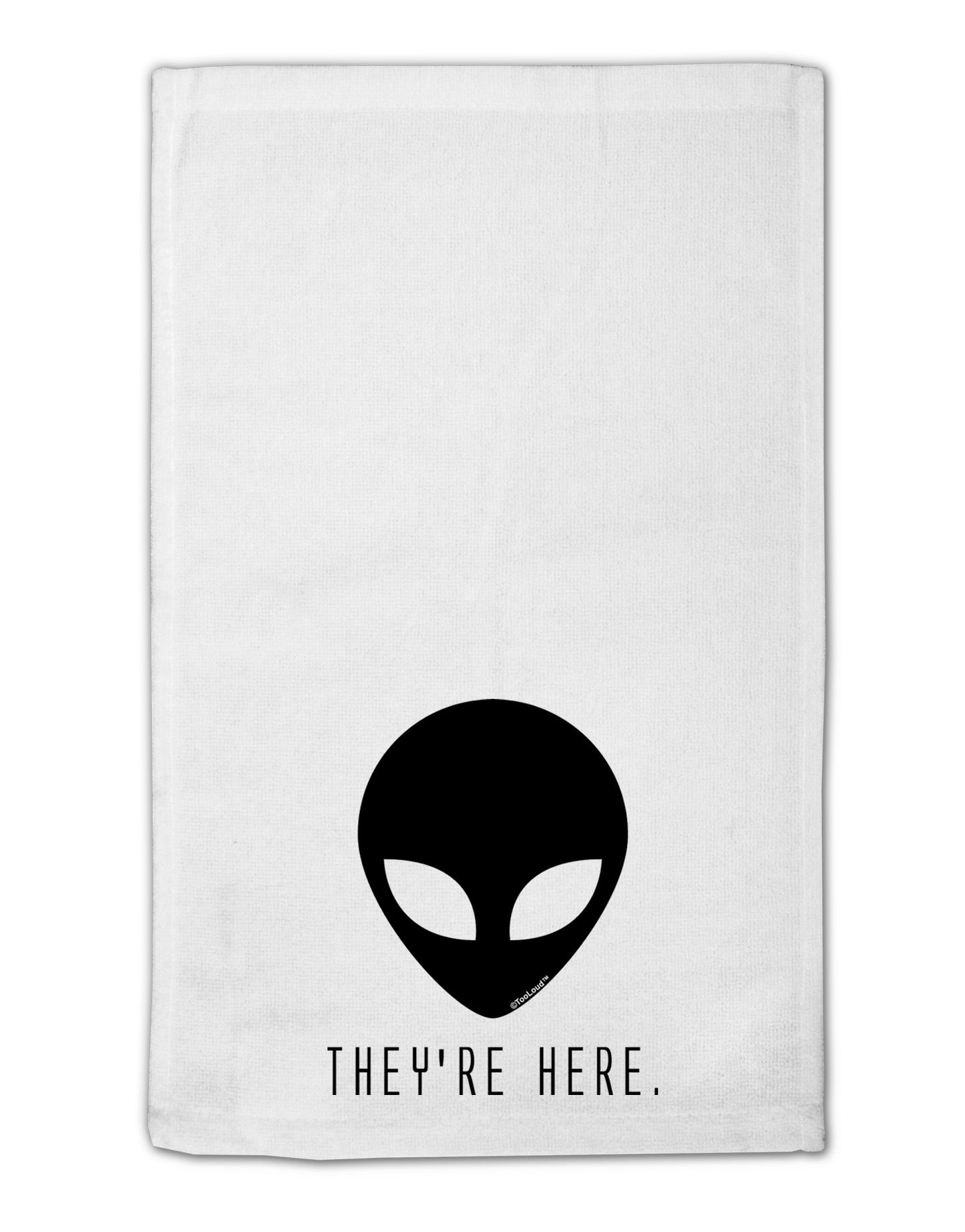 Alien They Are Here 11"x18" Dish Fingertip Towel-Fingertip Towel-TooLoud-White-Davson Sales
