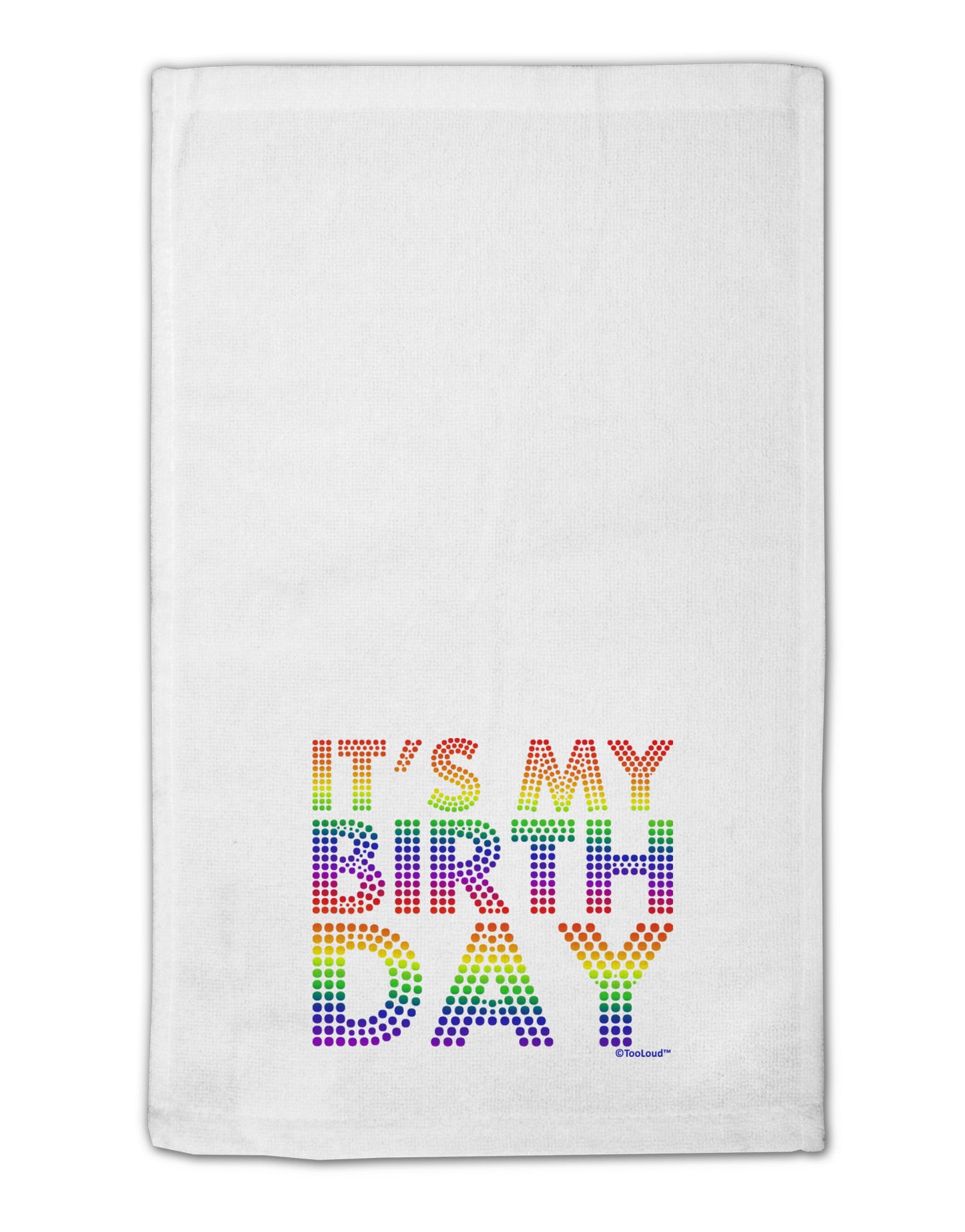 It's My Birthday - Candy Colored Dots 11"x18" Dish Fingertip Towel by TooLoud-Fingertip Towel-TooLoud-White-Davson Sales