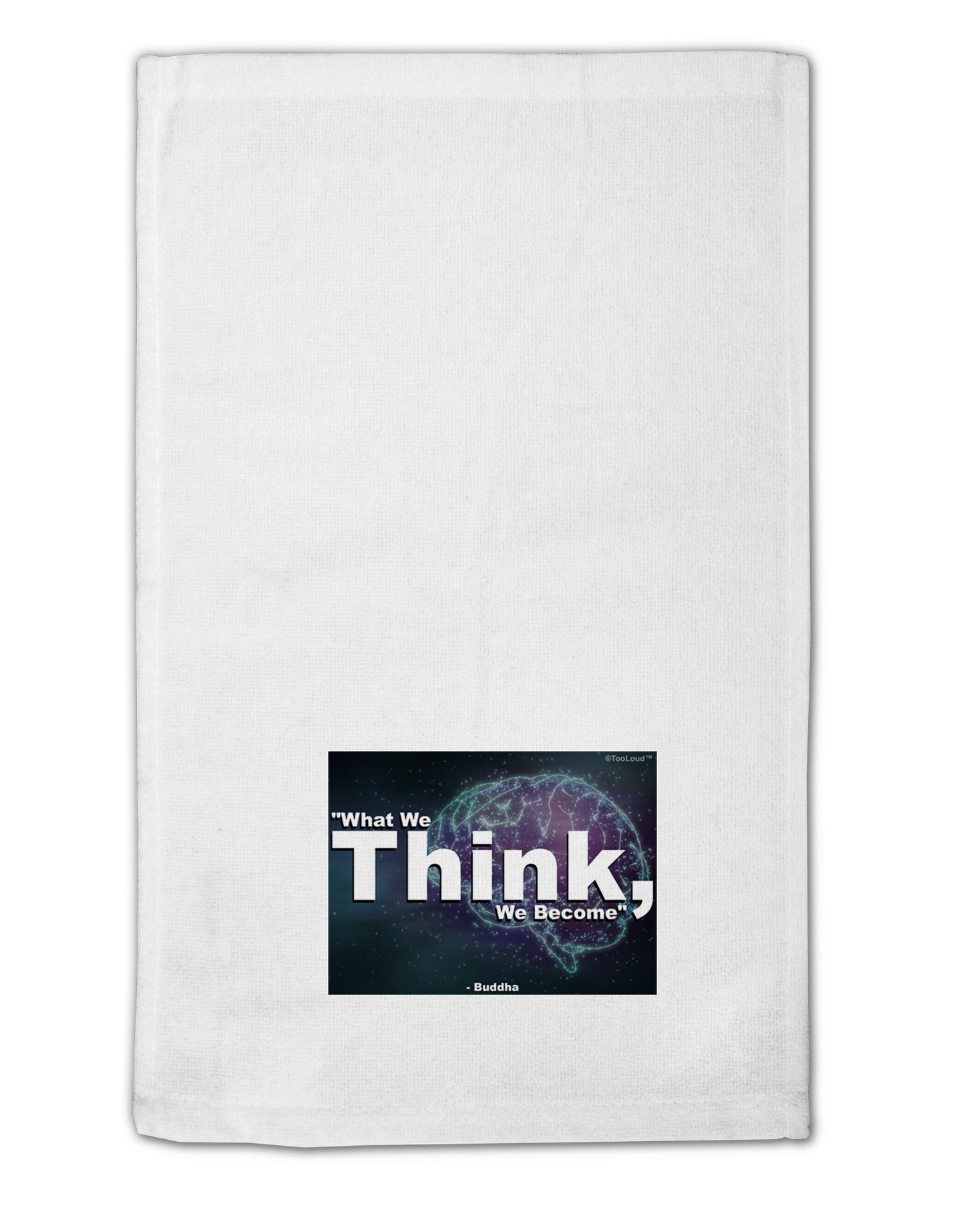 TooLoud What We Think Buddha 11"x18" Dish Fingertip Towel-Fingertip Towel-TooLoud-White-Davson Sales