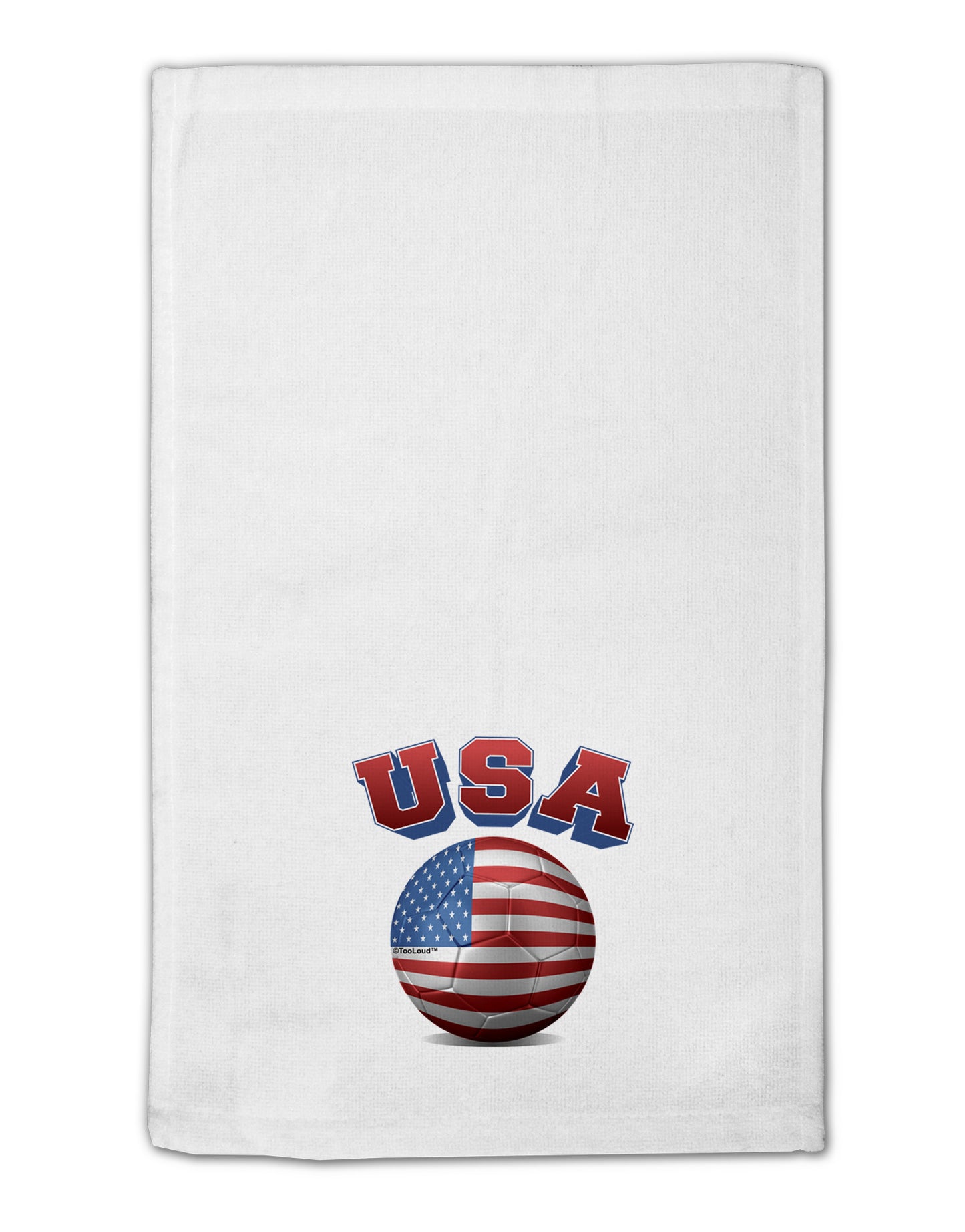 Soccer Ball Flag - USA 11"x18" Dish Fingertip Towel-Fingertip Towel-TooLoud-White-Davson Sales