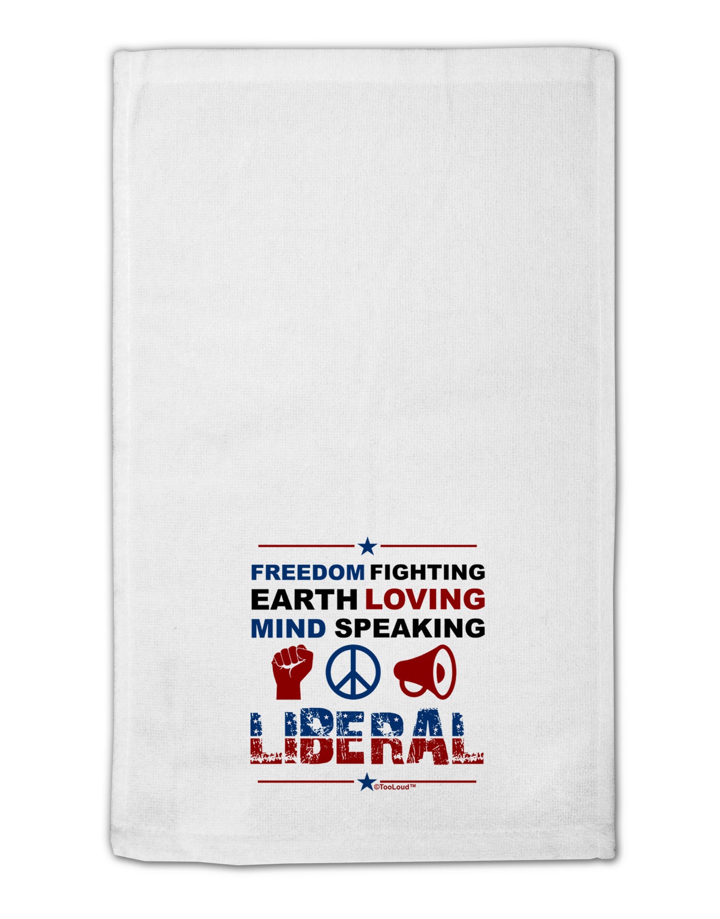 Freedom Fighting Liberal 11"x18" Dish Fingertip Towel-Fingertip Towel-TooLoud-White-Davson Sales