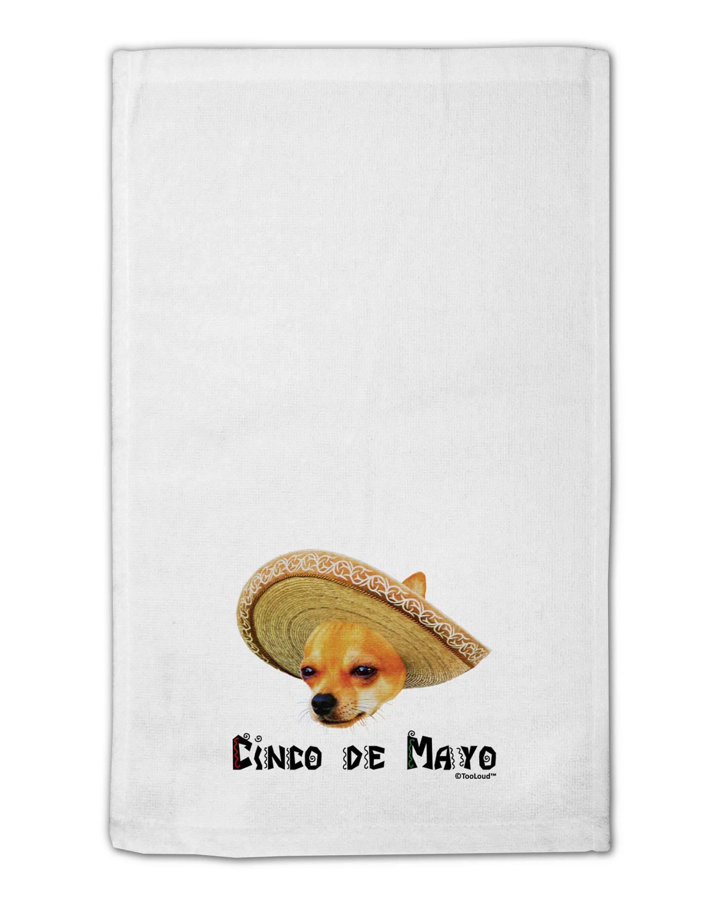 Chihuahua Dog with Sombrero - Cinco de Mayo 11"x18" Dish Fingertip Towel by TooLoud-Fingertip Towel-TooLoud-White-Davson Sales