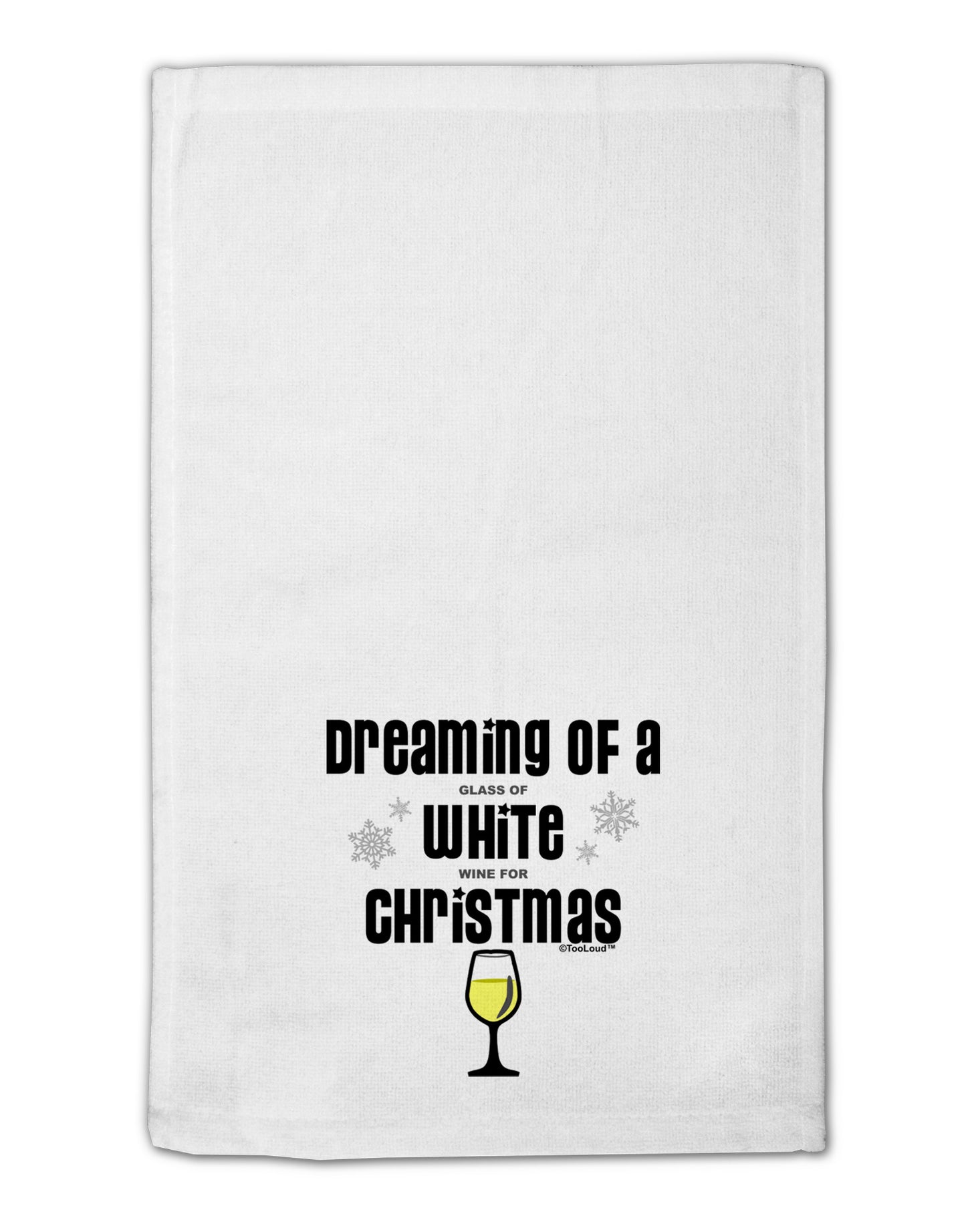 White Wine For Christmas 11"x18" Dish Fingertip Towel-Fingertip Towel-TooLoud-White-Davson Sales