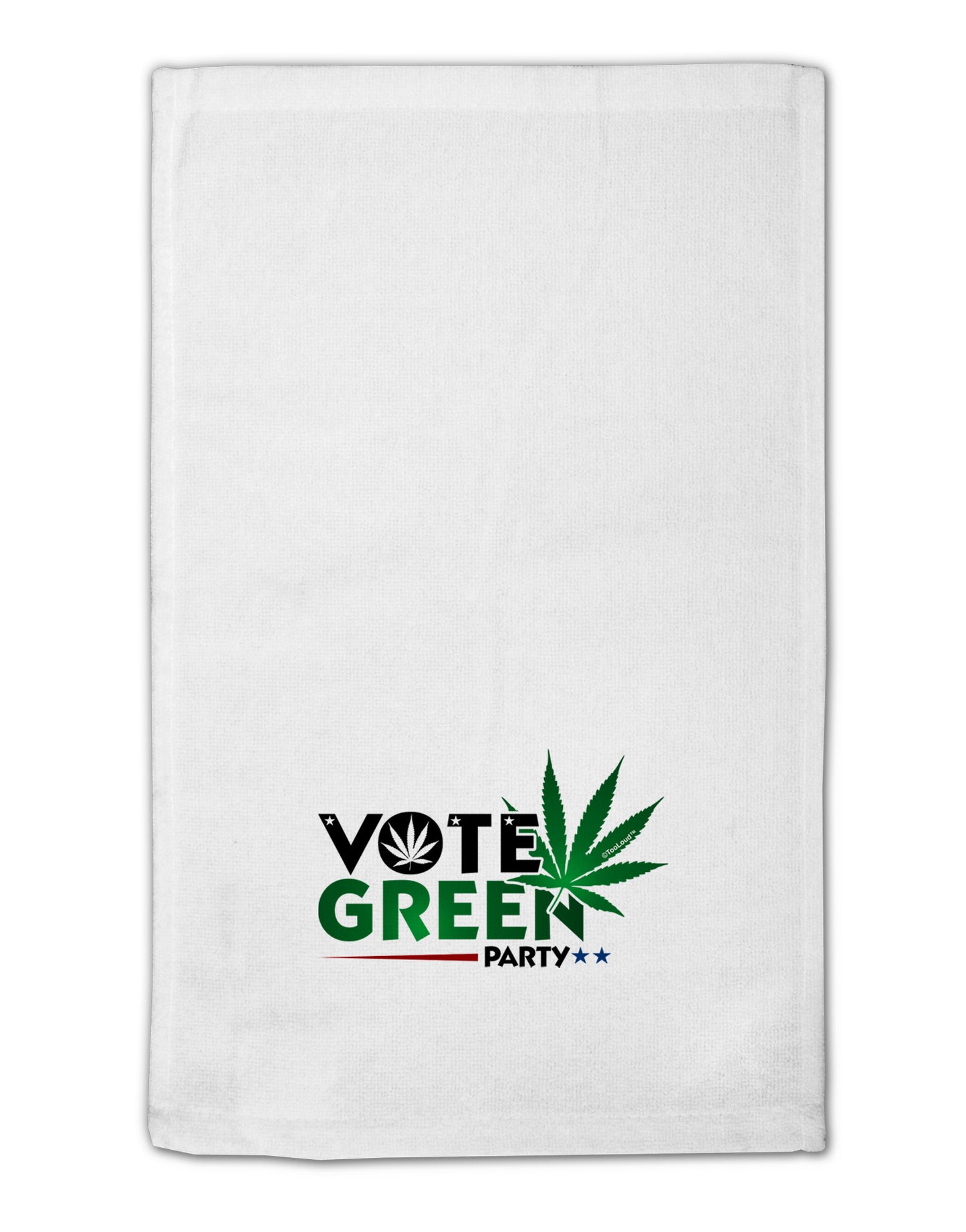 Vote Green Party - Marijuana 11"x18" Dish Fingertip Towel-Fingertip Towel-TooLoud-White-Davson Sales