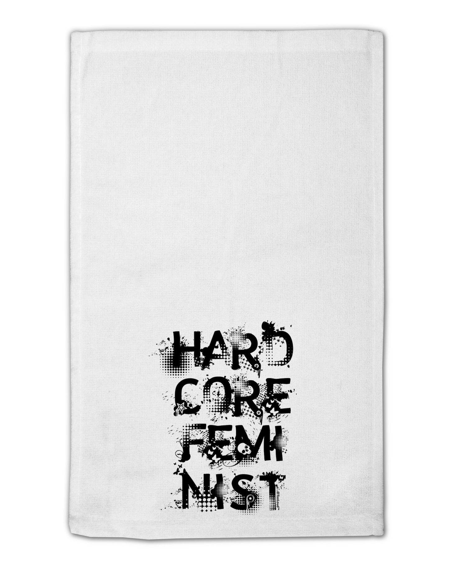 Hardcore Feminist 11"x18" Dish Fingertip Towel-Fingertip Towel-TooLoud-White-Davson Sales