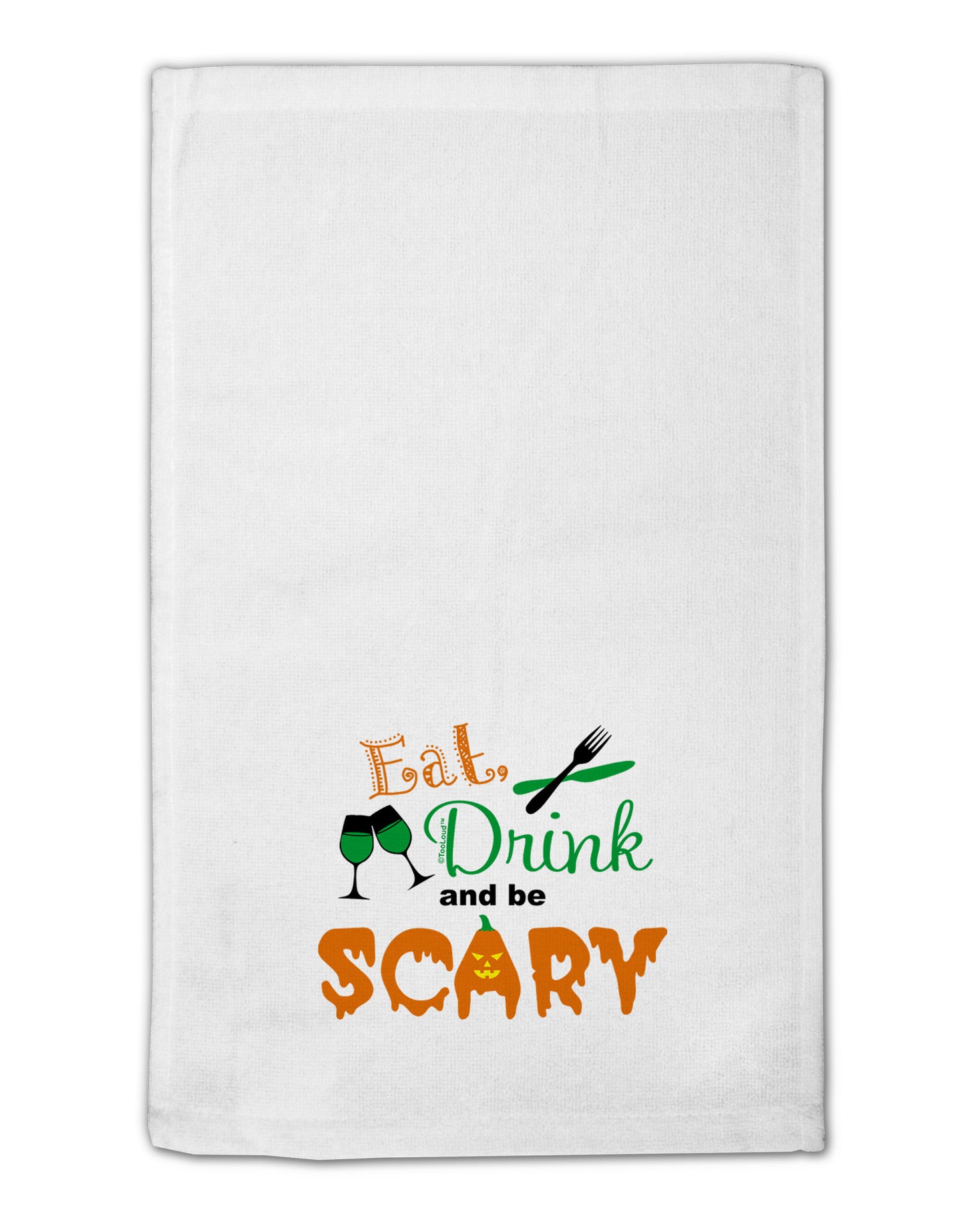 Eat Drink Scary Green 11"x18" Dish Fingertip Towel-Fingertip Towel-TooLoud-White-Davson Sales