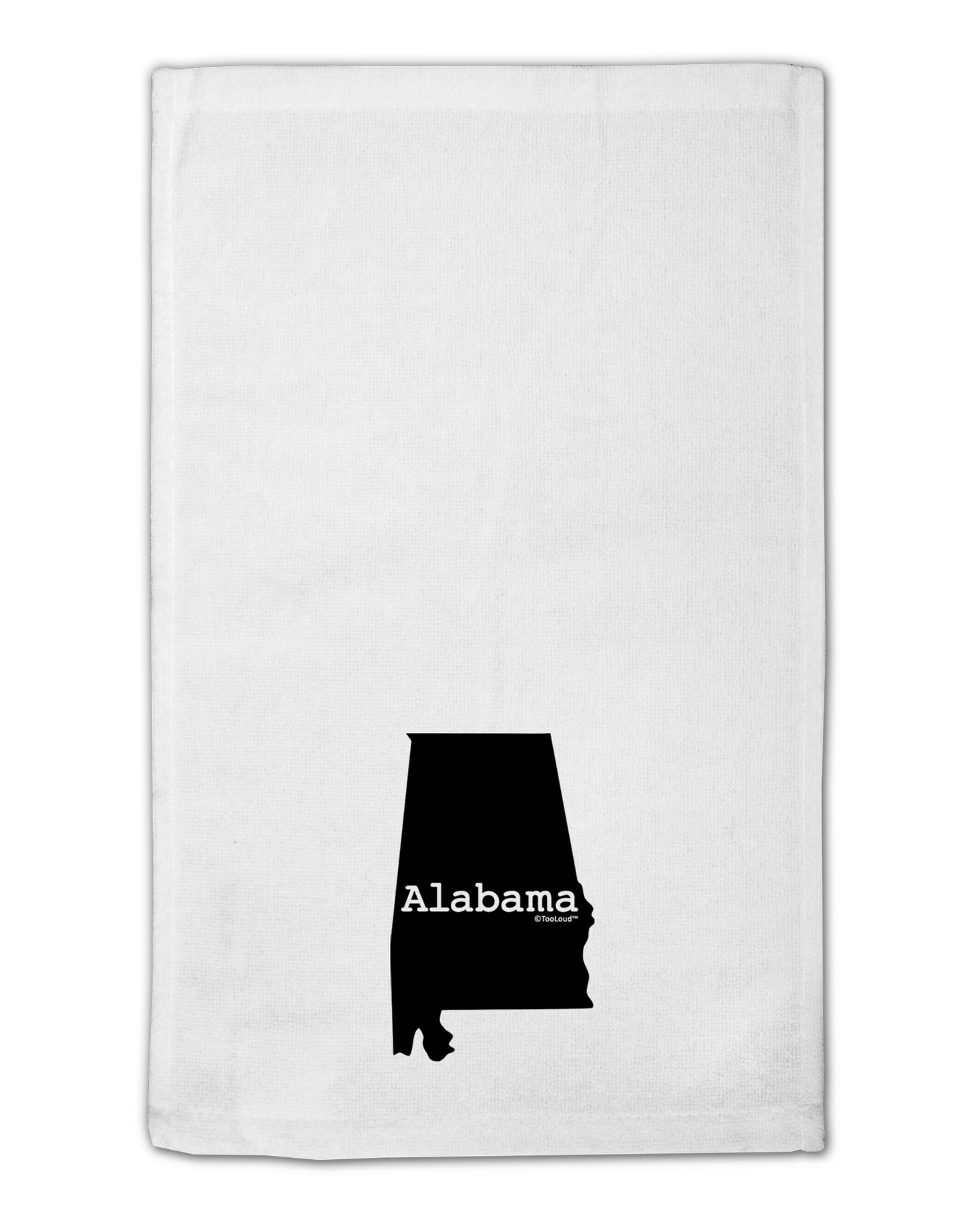 Alabama - United States Shape 11"x18" Dish Fingertip Towel by TooLoud-Fingertip Towel-TooLoud-White-Davson Sales