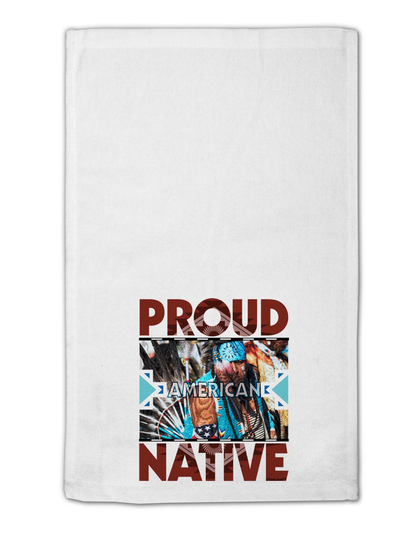 Proud Native American 11"x18" Dish Fingertip Towel-Fingertip Towel-TooLoud-White-Davson Sales