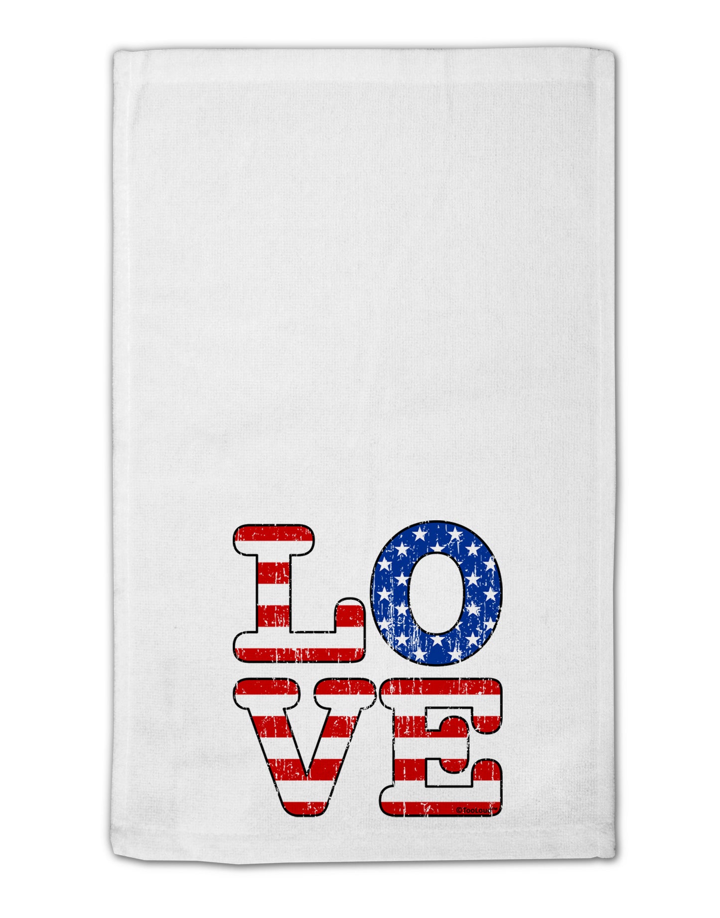 American Love Design - Distressed 11"x18" Dish Fingertip Towel by TooLoud-Fingertip Towel-TooLoud-White-Davson Sales