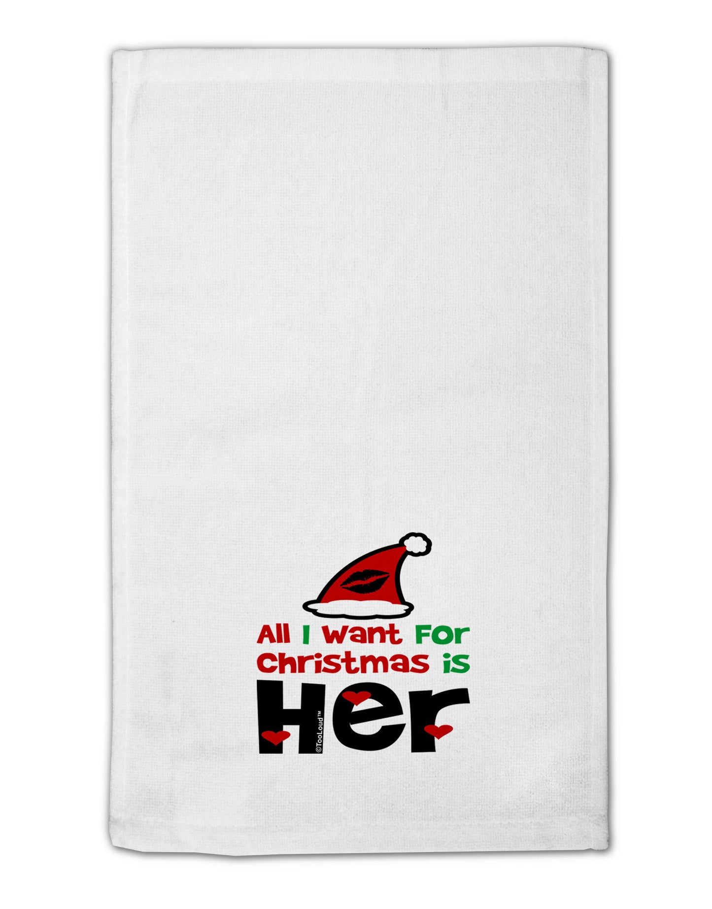 All I Want is Her Matching His & Hers 11"x18" Dish Fingertip Towel-Fingertip Towel-TooLoud-White-Davson Sales