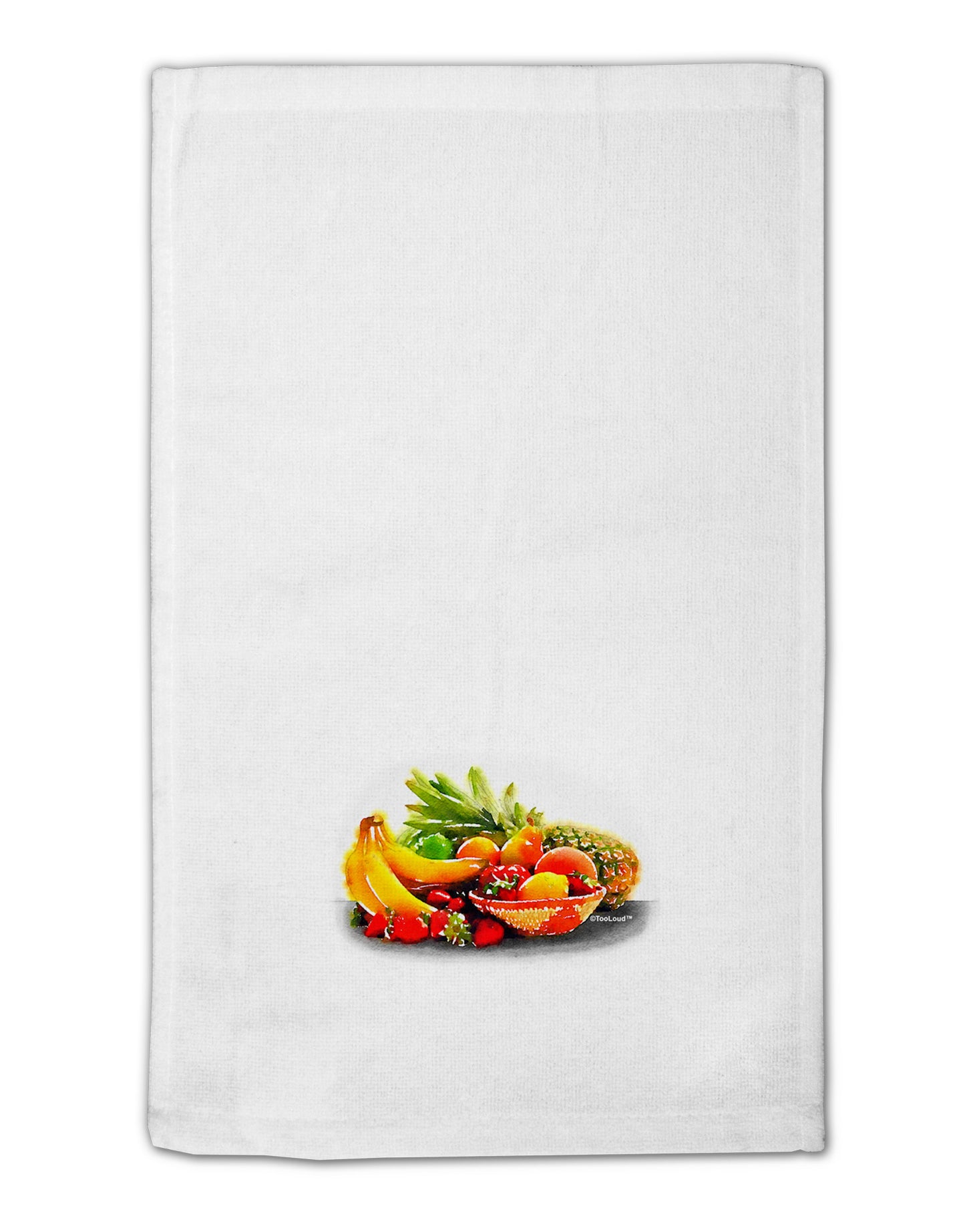 Watercolor Fruit Bowl 1 11"x18" Dish Fingertip Towel-Fingertip Towel-TooLoud-White-Davson Sales