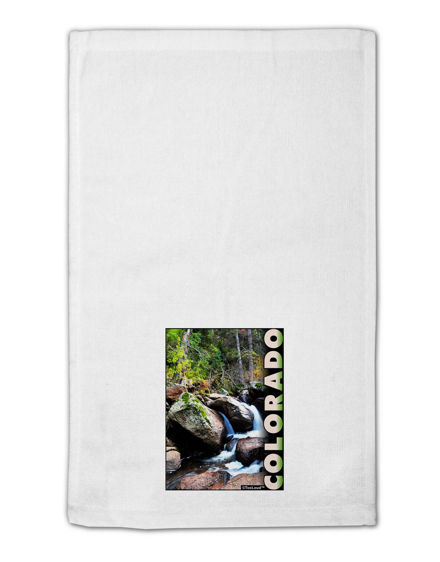 Rockies River with Text 11"x18" Dish Fingertip Towel-Fingertip Towel-TooLoud-White-Davson Sales