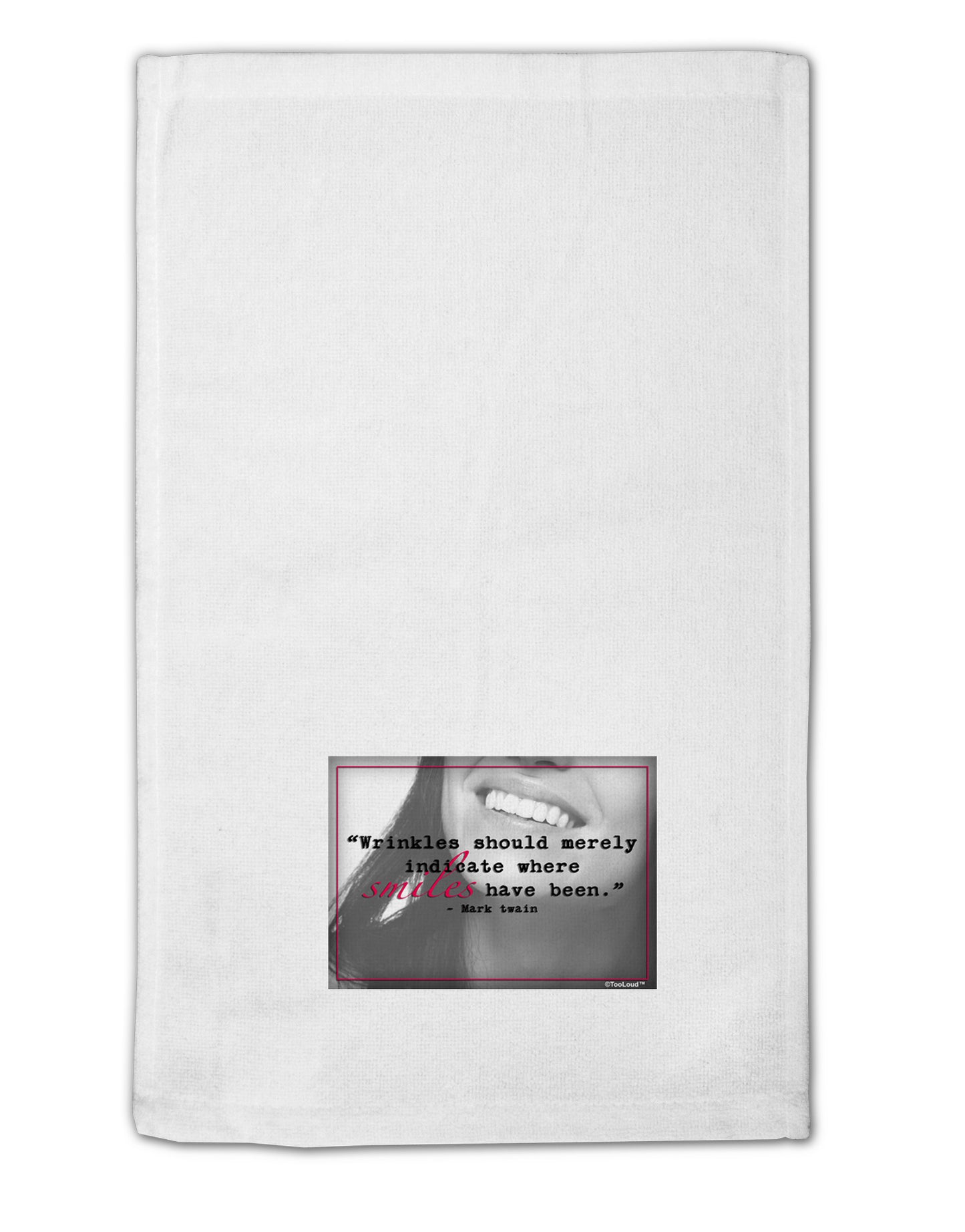 TooLoud Where Smiles Mark Twain 11"x18" Dish Fingertip Towel-Fingertip Towel-TooLoud-White-Davson Sales