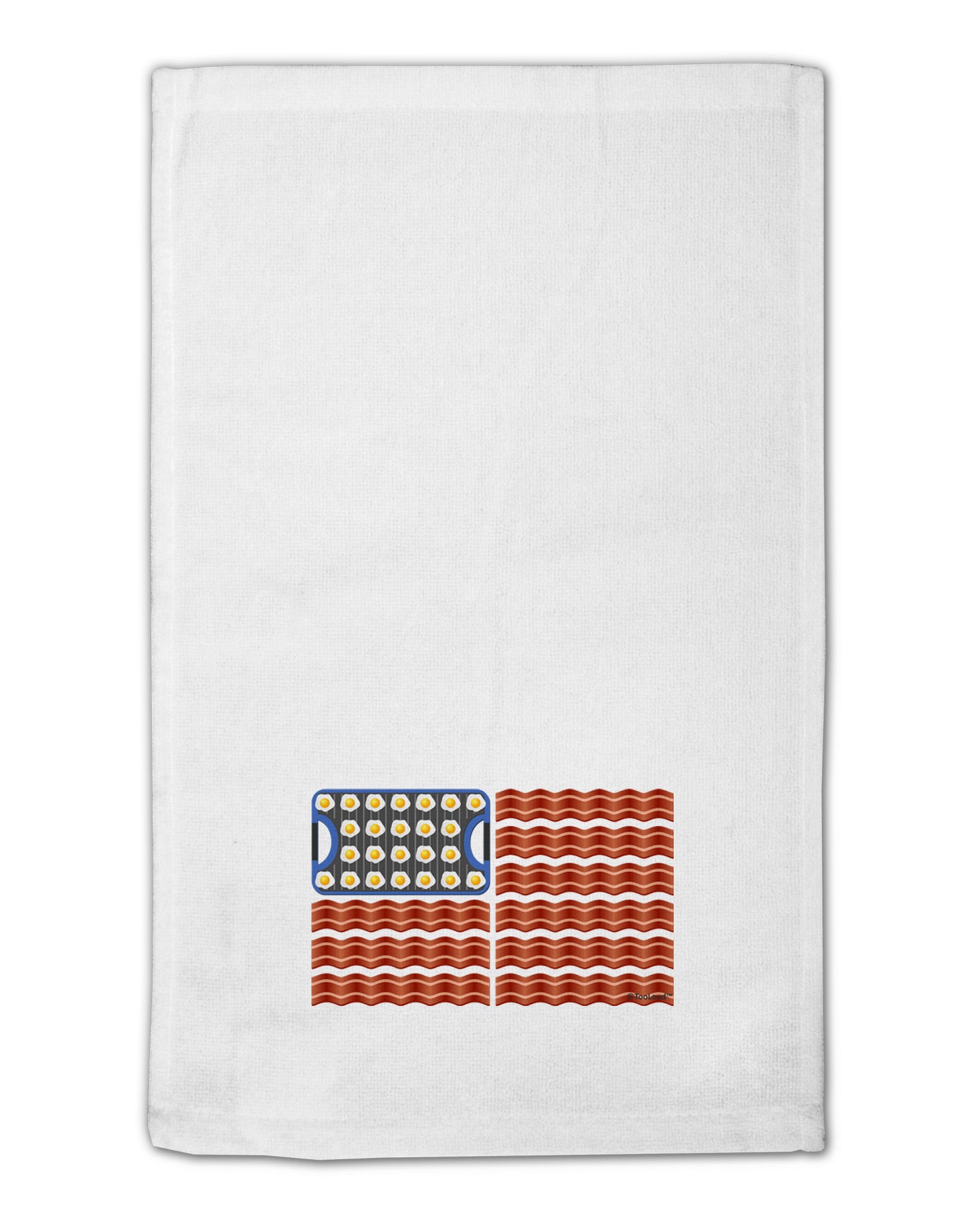 American Breakfast Flag - Bacon and Eggs 11"x18" Dish Fingertip Towel-Fingertip Towel-TooLoud-White-Davson Sales