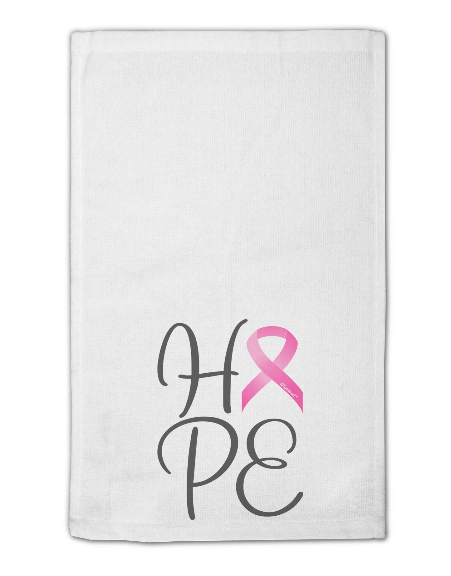 Hope - Breast Cancer Awareness Ribbon 11"x18" Dish Fingertip Towel-Fingertip Towel-TooLoud-White-Davson Sales