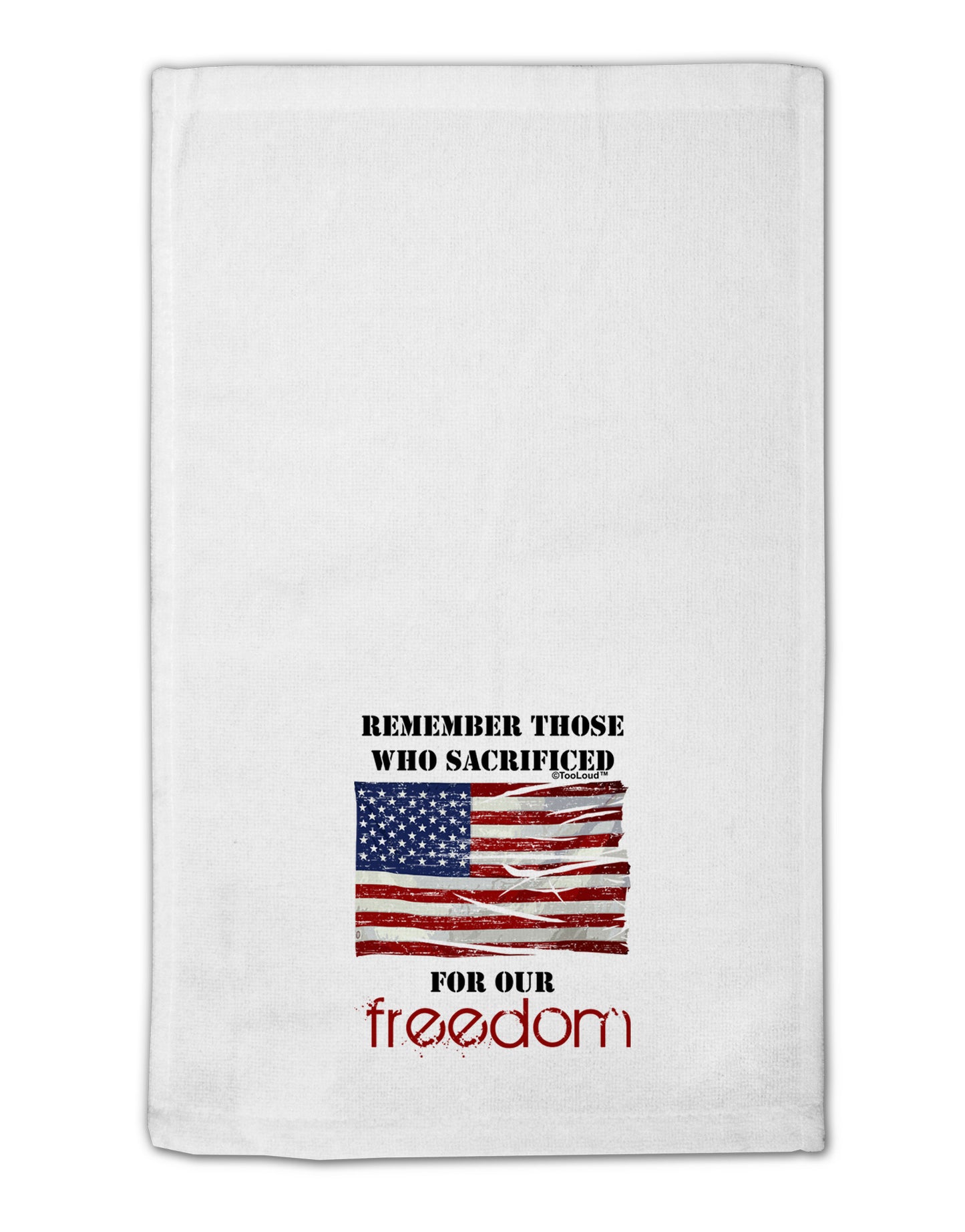 Remember - Veterans 11"x18" Dish Fingertip Towel-Fingertip Towel-TooLoud-White-Davson Sales