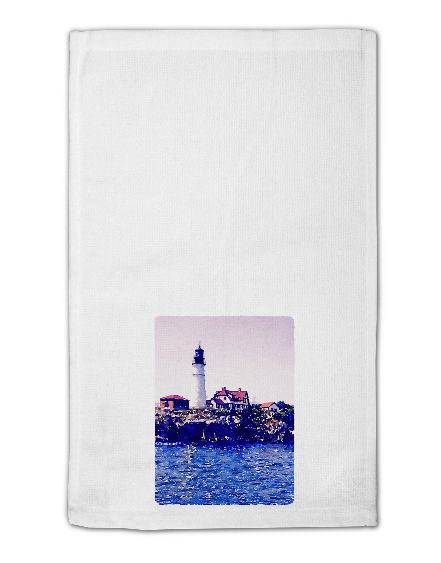 TooLoud Watercolor Lighthouse 2 11"x18" Dish Fingertip Towel-Fingertip Towel-TooLoud-White-Davson Sales