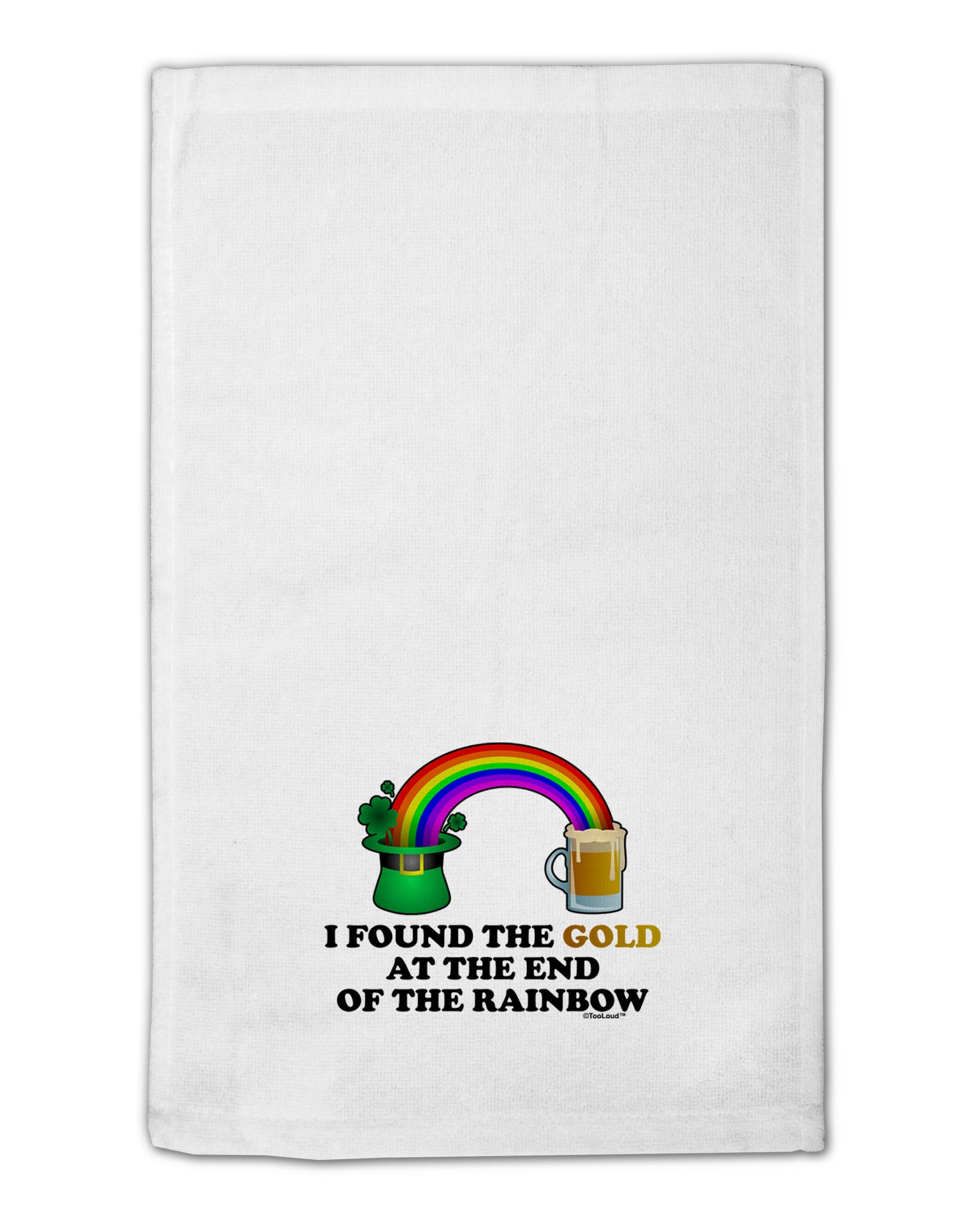 End Of The Rainbow Text 11"x18" Dish Fingertip Towel-Fingertip Towel-TooLoud-White-Davson Sales