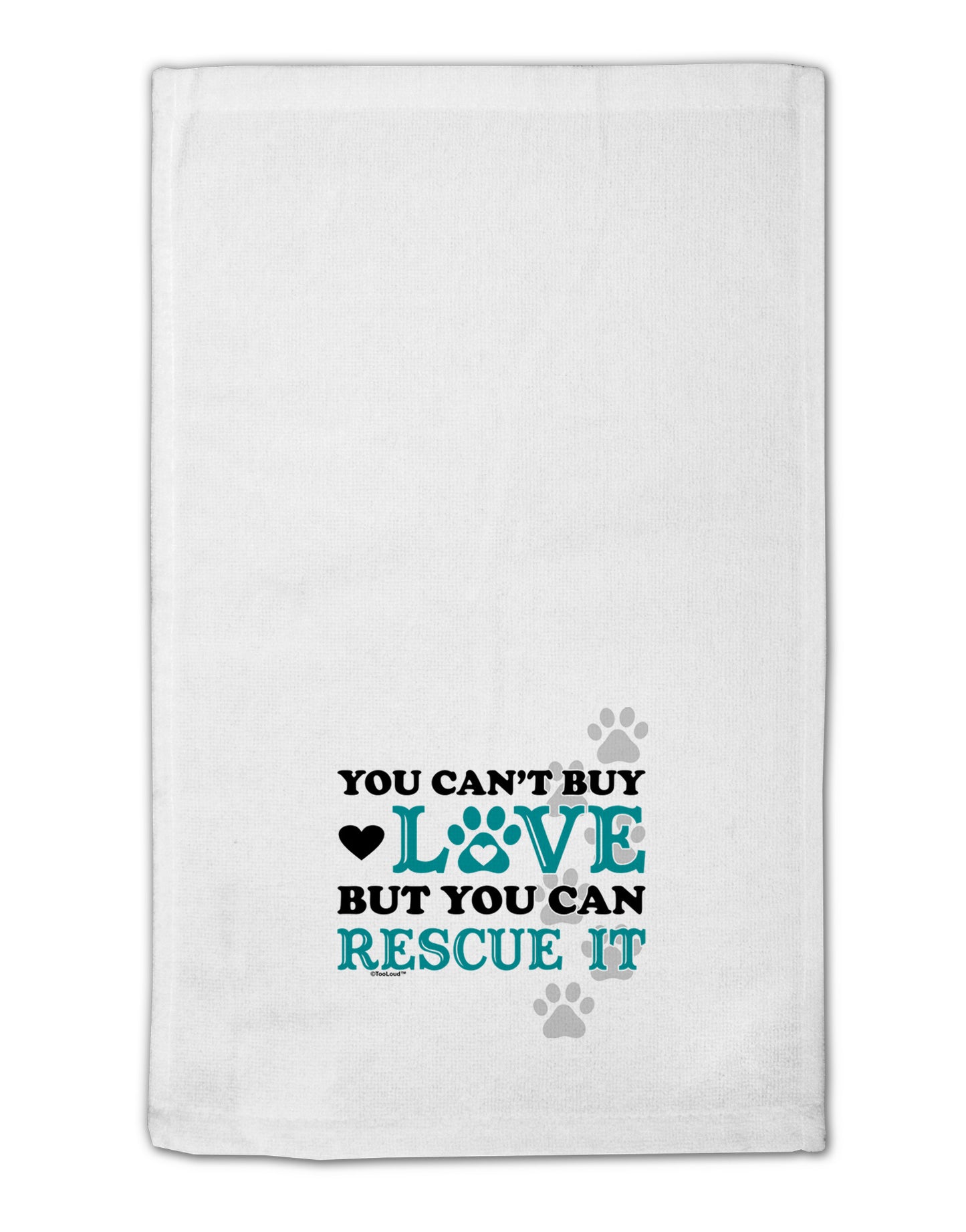 Can't Buy Love Rescue It 11"x18" Dish Fingertip Towel-Fingertip Towel-TooLoud-White-Davson Sales