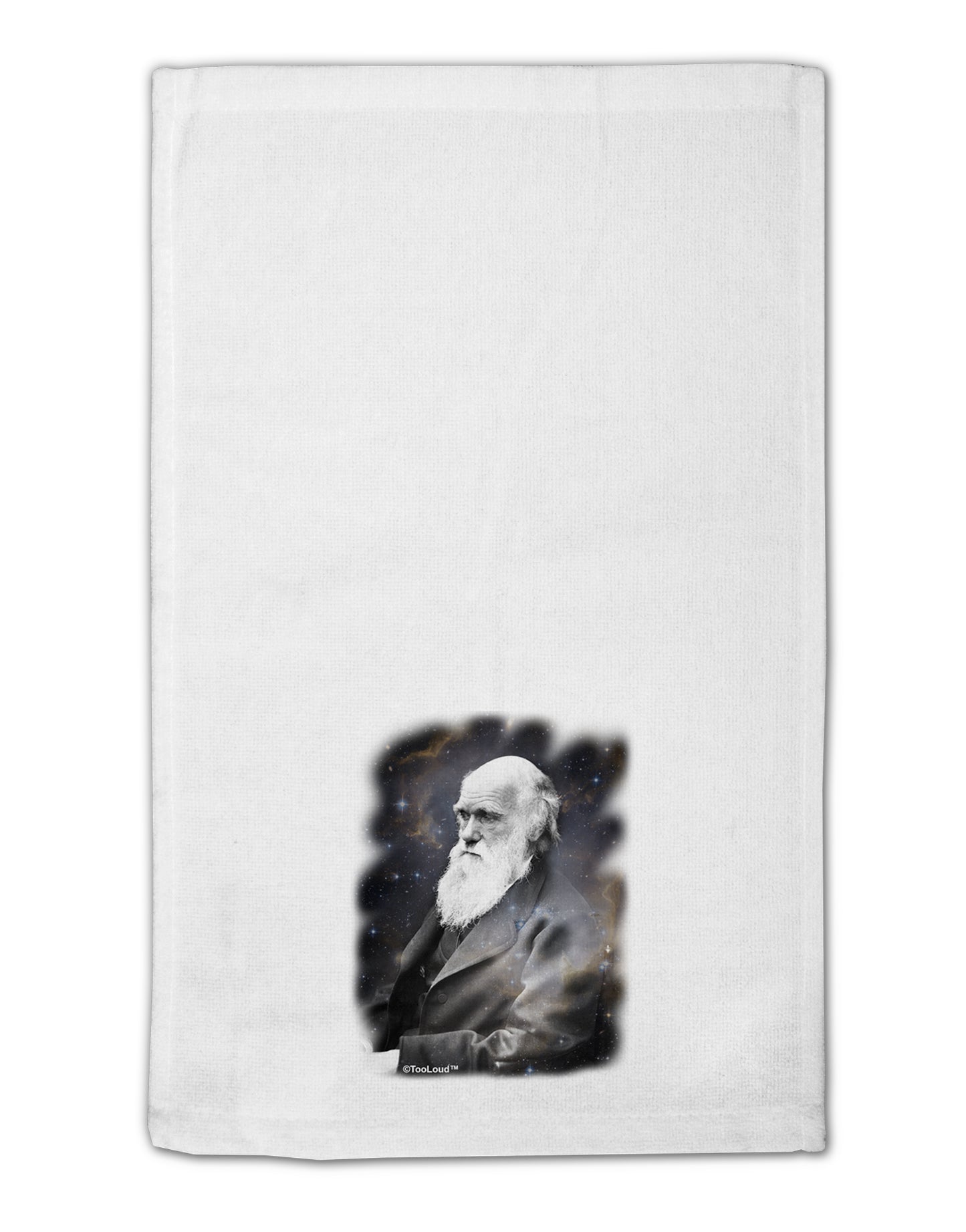 Charles Darwin In Space 11"x18" Dish Fingertip Towel by TooLoud-Fingertip Towel-TooLoud-White-Davson Sales