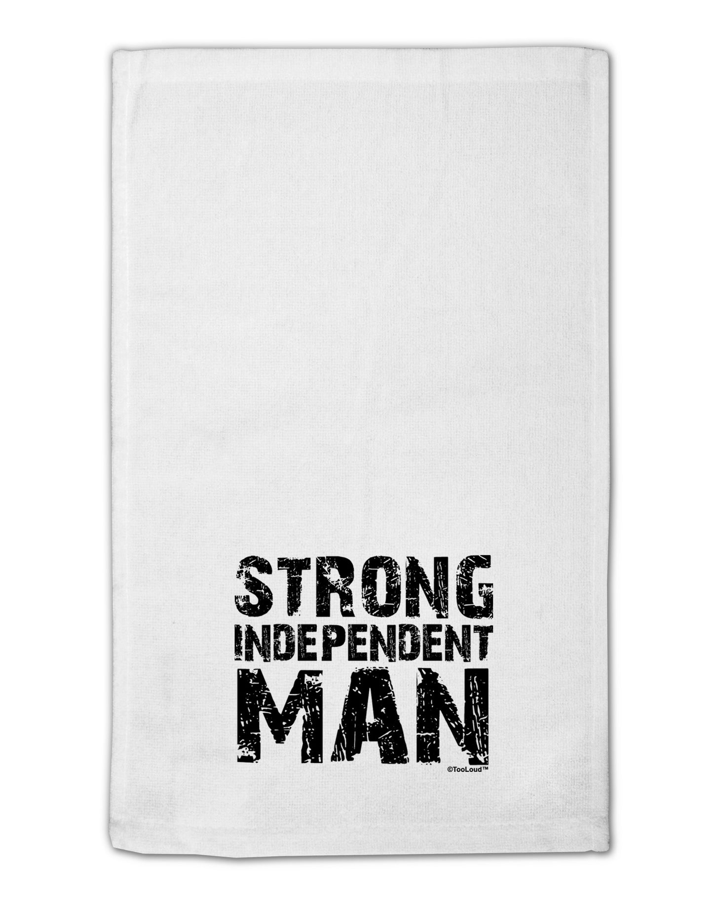 Strong Independent Man 11"x18" Dish Fingertip Towel-Fingertip Towel-TooLoud-White-Davson Sales